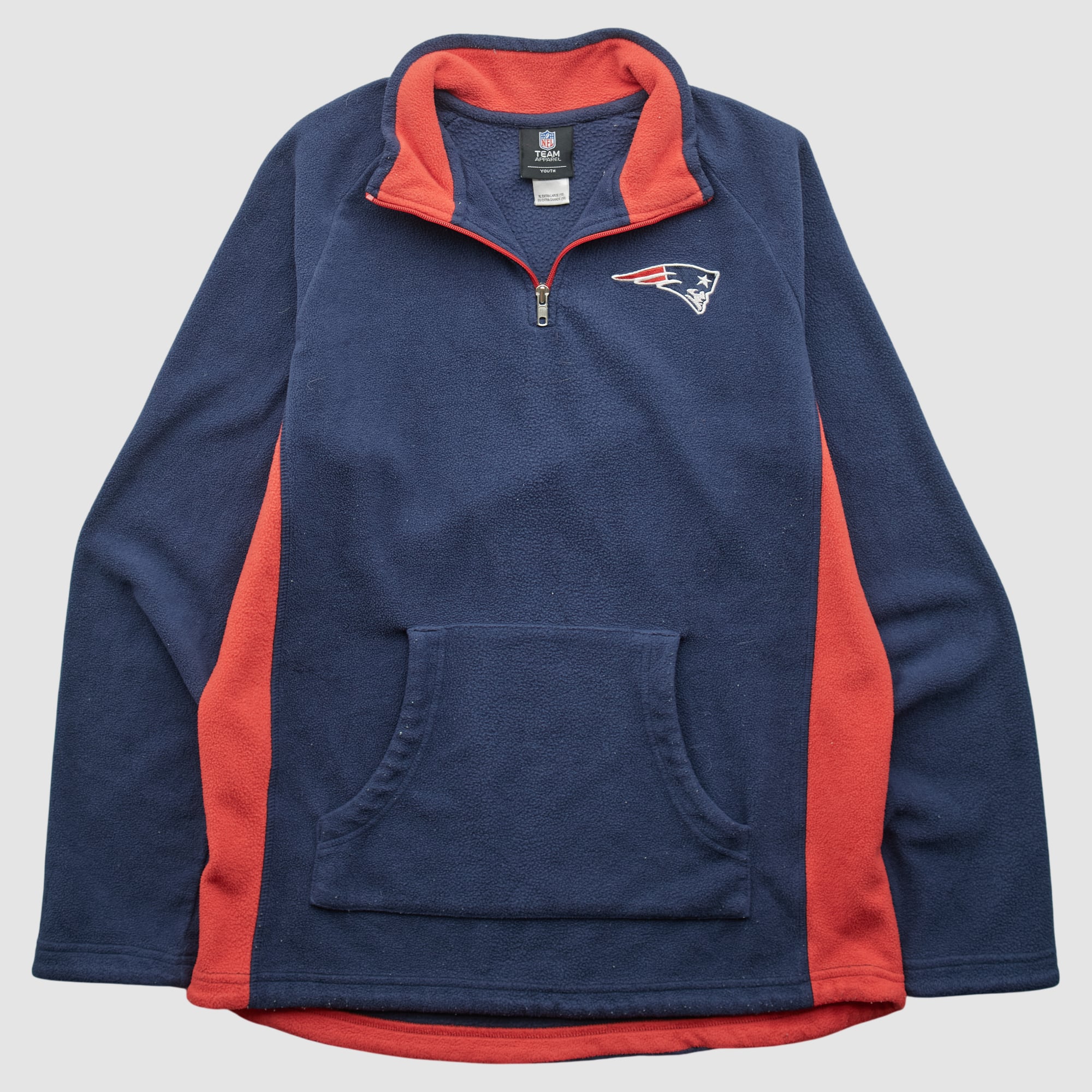 New England Patriots NFL 2010s 1/4 Zip Sweatshirt - Navy - Yth XL