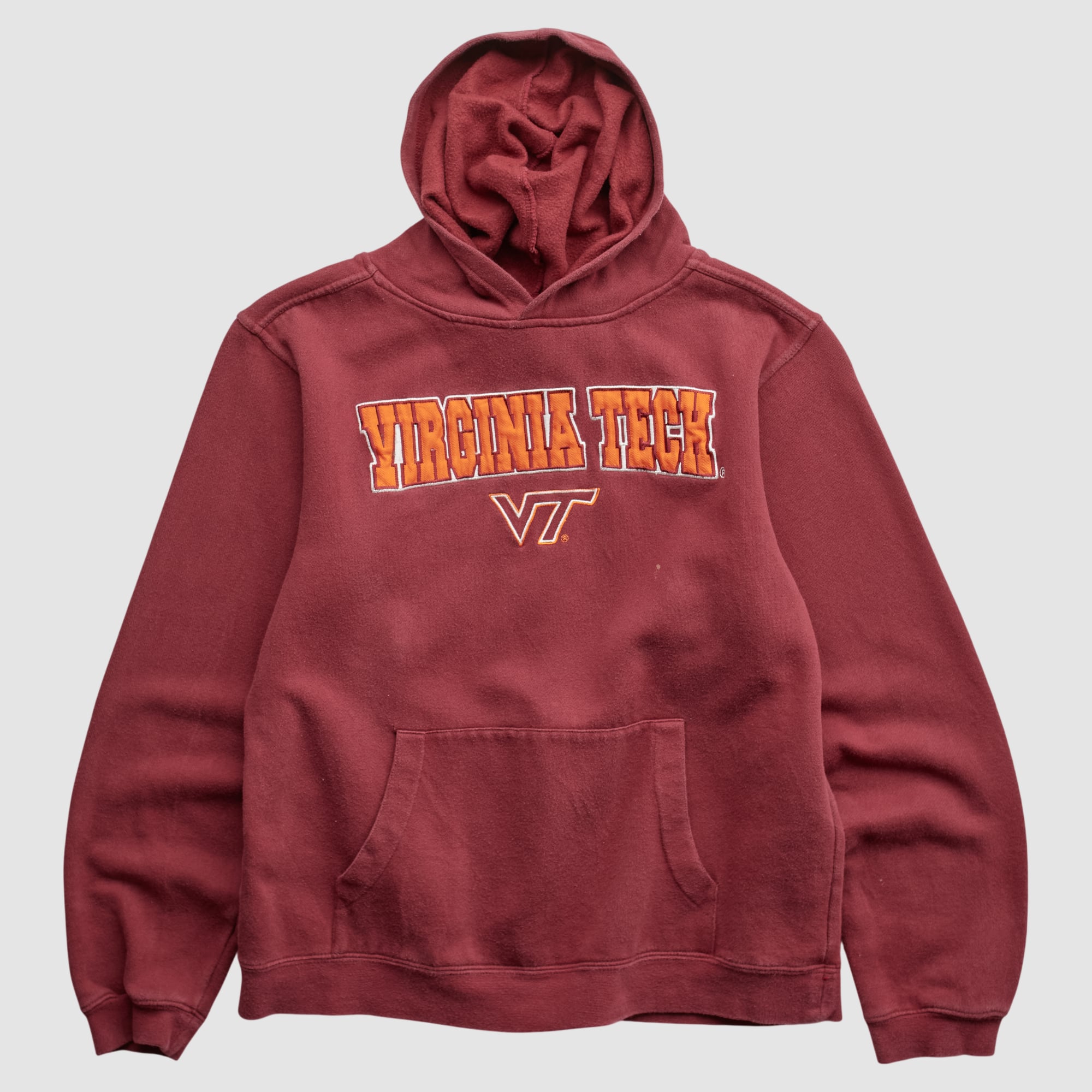 Virginia Tech Hokies Reebok 2000s Hooded Pullover Sweatshirt - Maroon - XXS