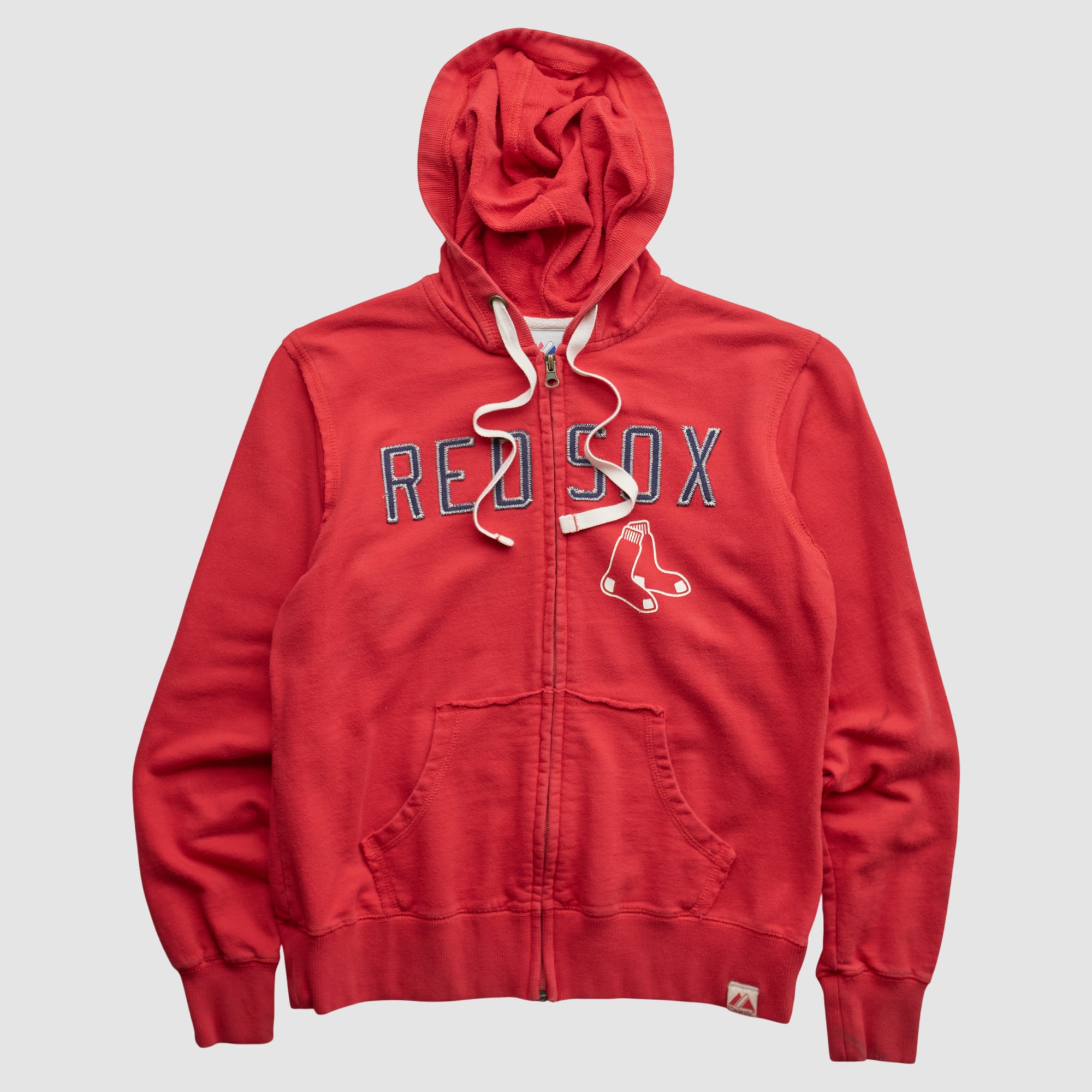Boston Red Sox Majestic 2010s Hooded Full Zip Sweatshirt - Red - XS