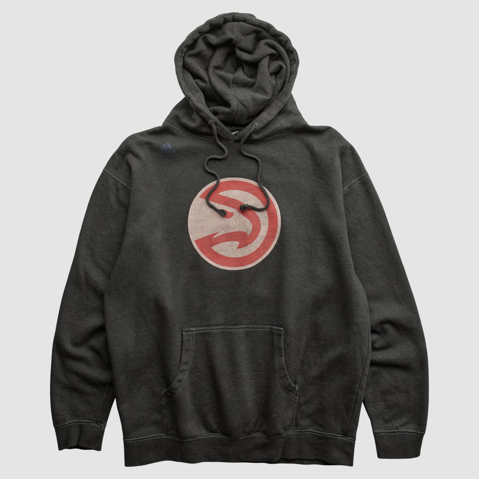 Atlanta Hawks Adidas 2010s Hooded Pullover Sweatshirt - Black - L