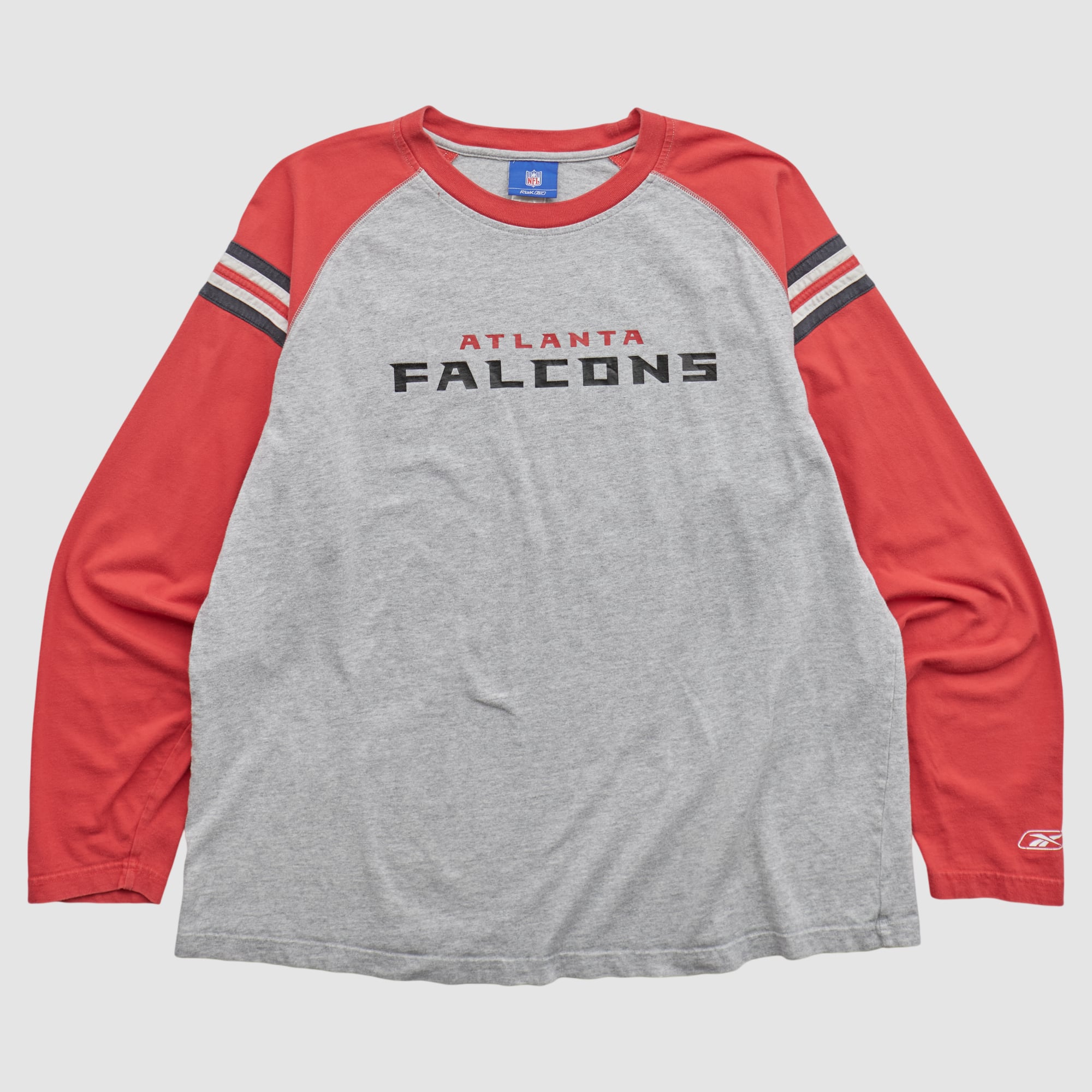 Atlanta Falcons Reebok 2000s Long Sleeve T-shirt - Heather Gray - 2XL