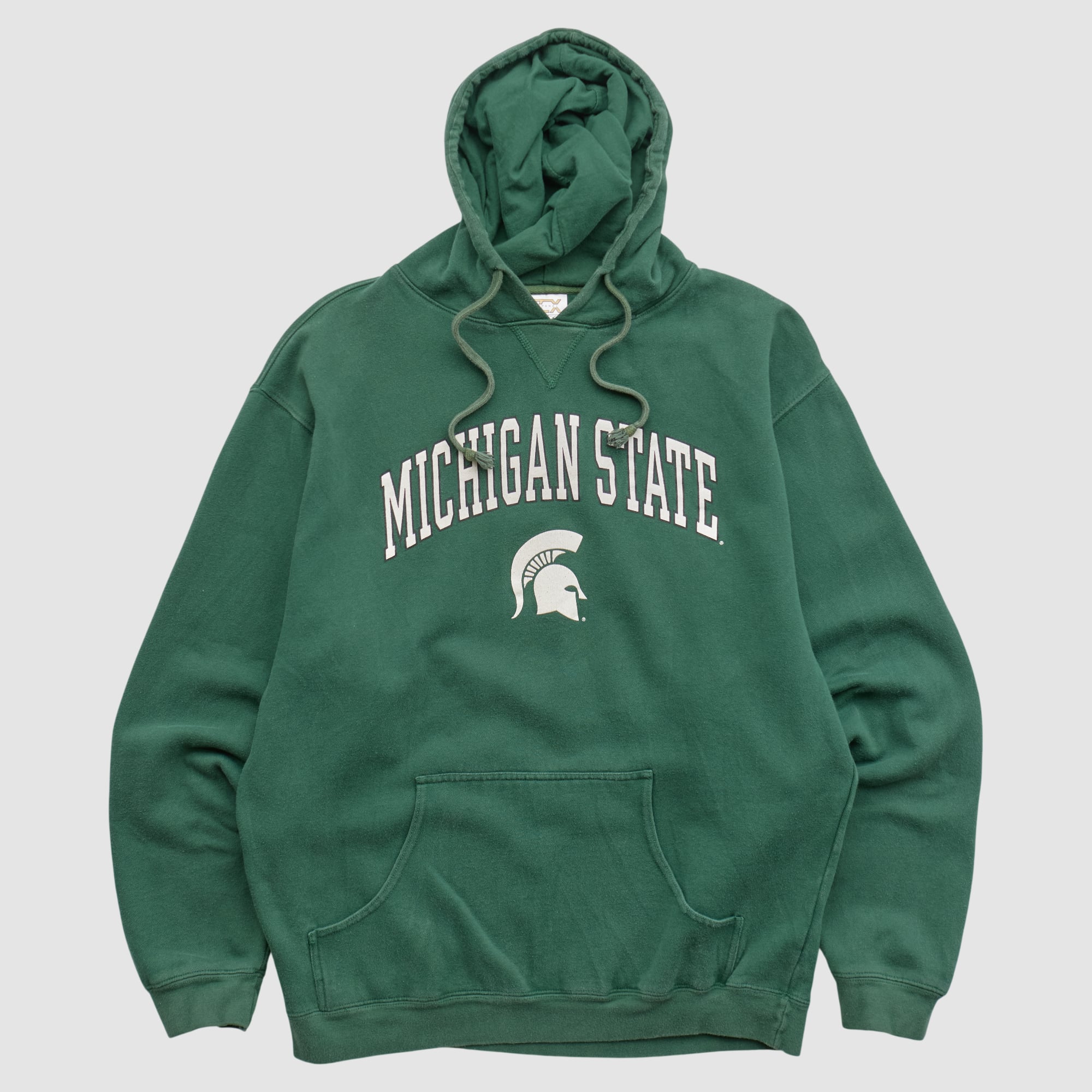 Michigan State Spartans Cotton Exchange 2000s Hooded Pullover Sweatshirt - Green - M