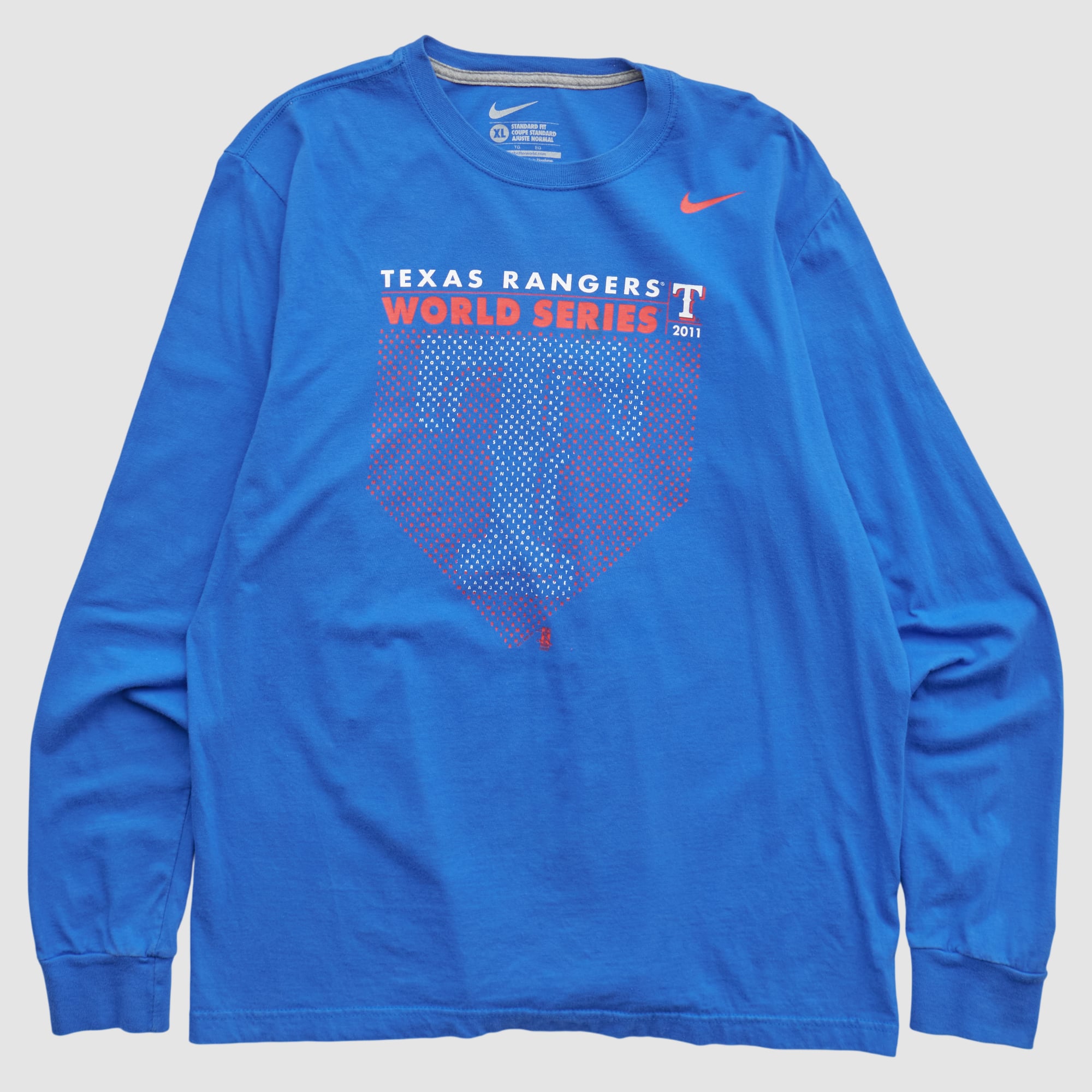 Texas Rangers Nike 2011 Long Sleeve T-shirt - Blue - M