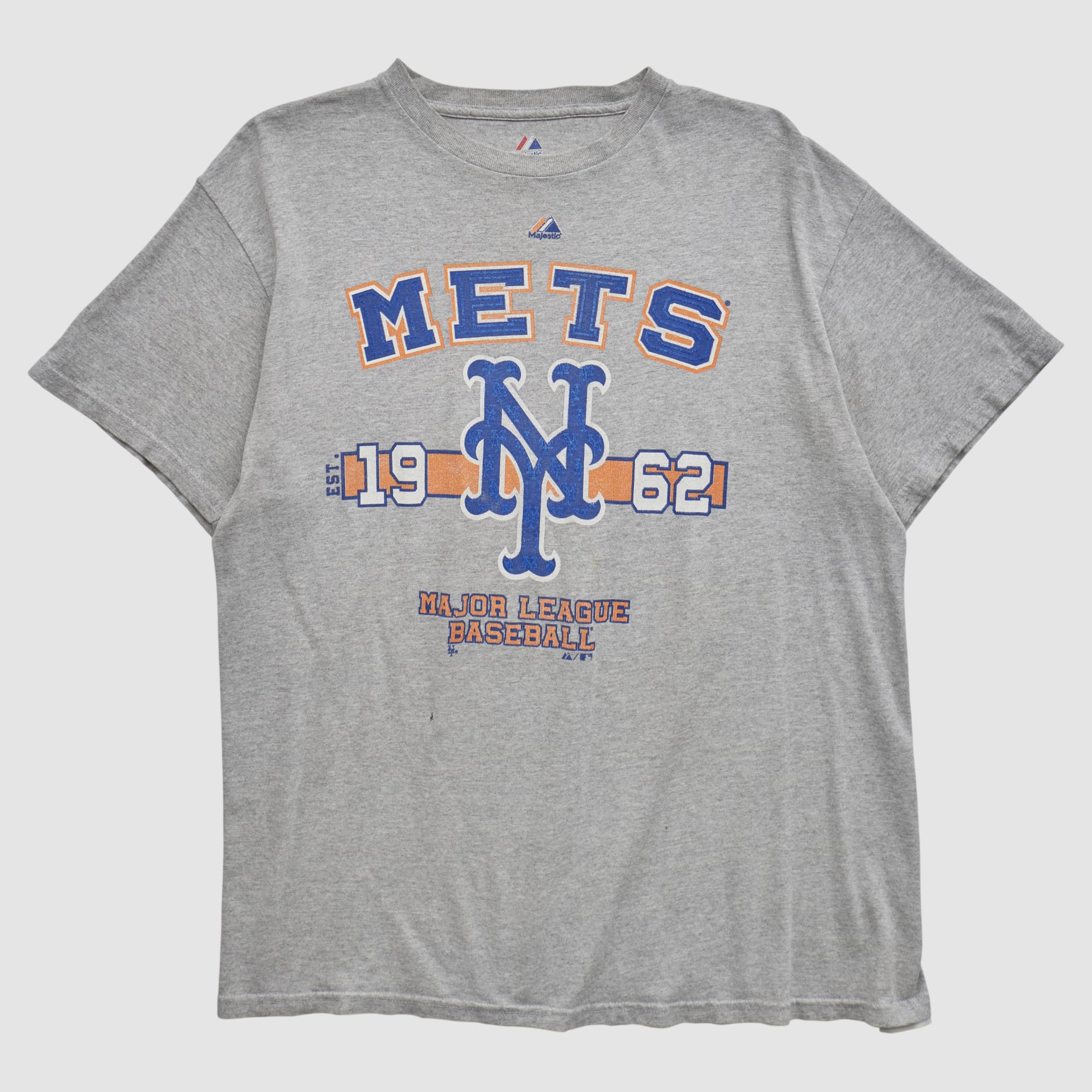 New York Mets Majestic 2010s T-shirt - Heather Gray - M