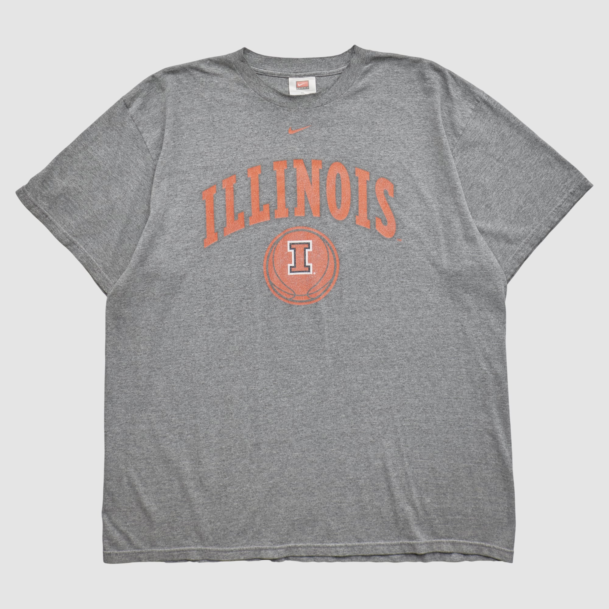 Illinois Fighting Illini Nike 2000s T-shirt - Heather Gray - XL