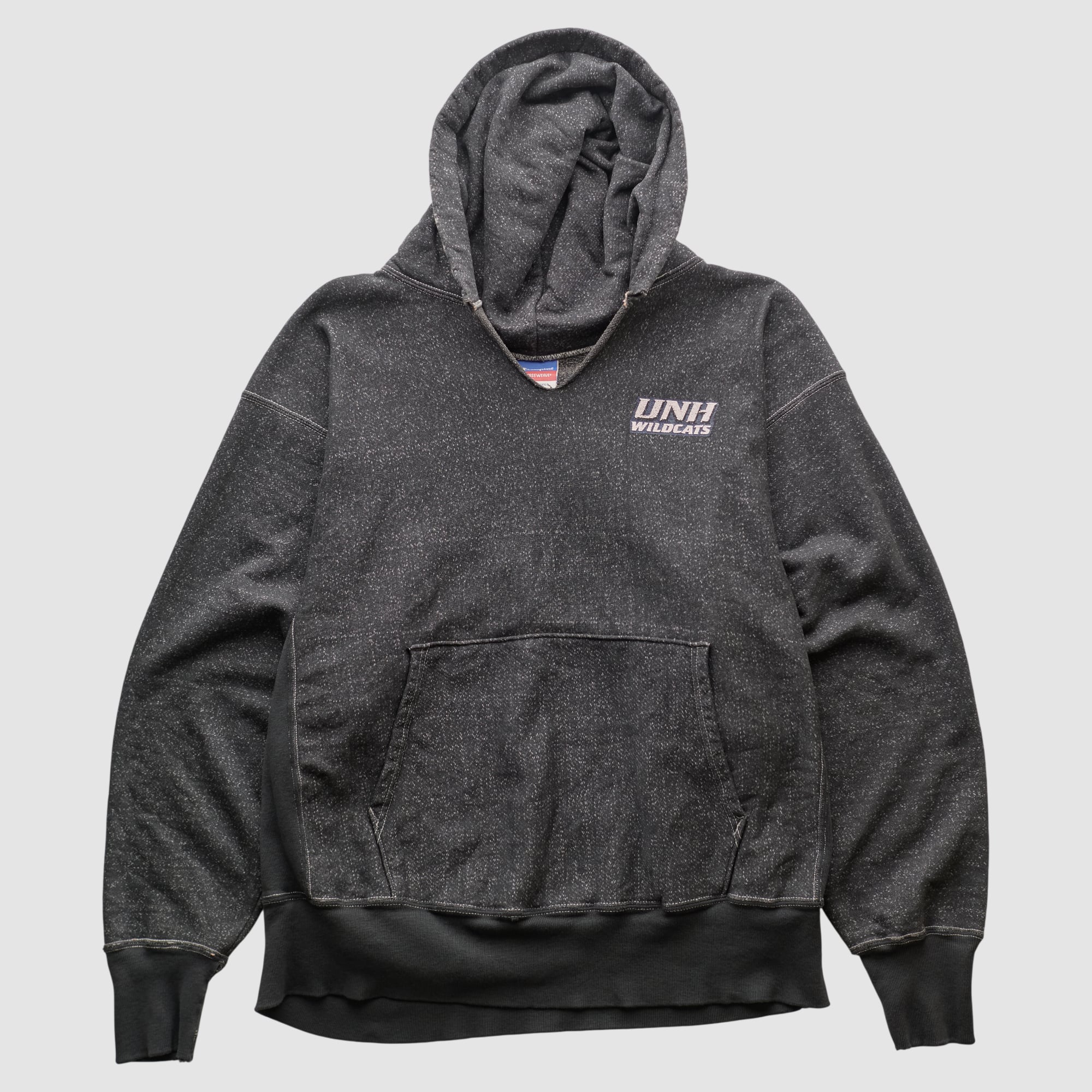 New Hampshire Wildcats Champion 2000s Hooded Pullover Sweatshirt - Charcoal - XL