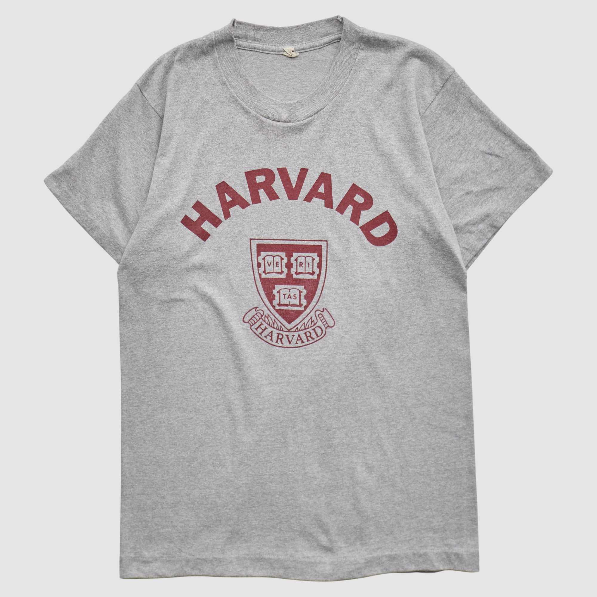 Harvard Crimson Screen Status 90s T-shirt - Heather Gray - S