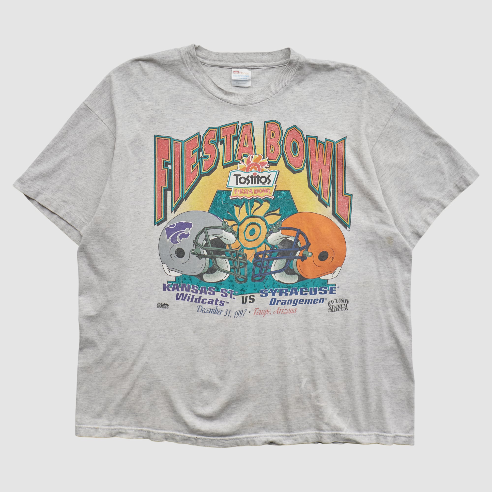 Fiesta Bowl Hanes 1997 T-shirt - Heather Gray - 2XL