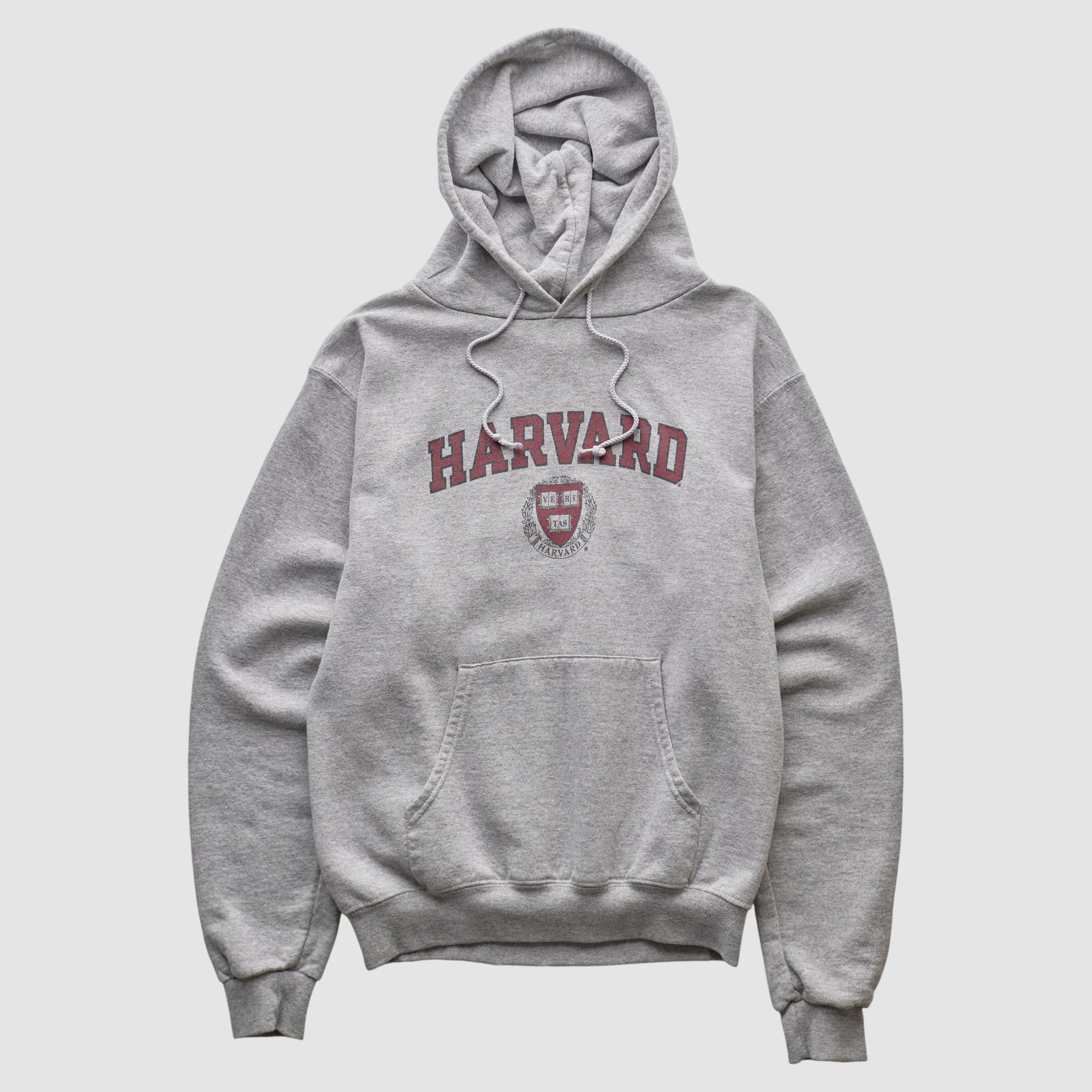 Harvard Crimson Champion 2000s Hooded Pullover Sweatshirt - Heather Gray - XS