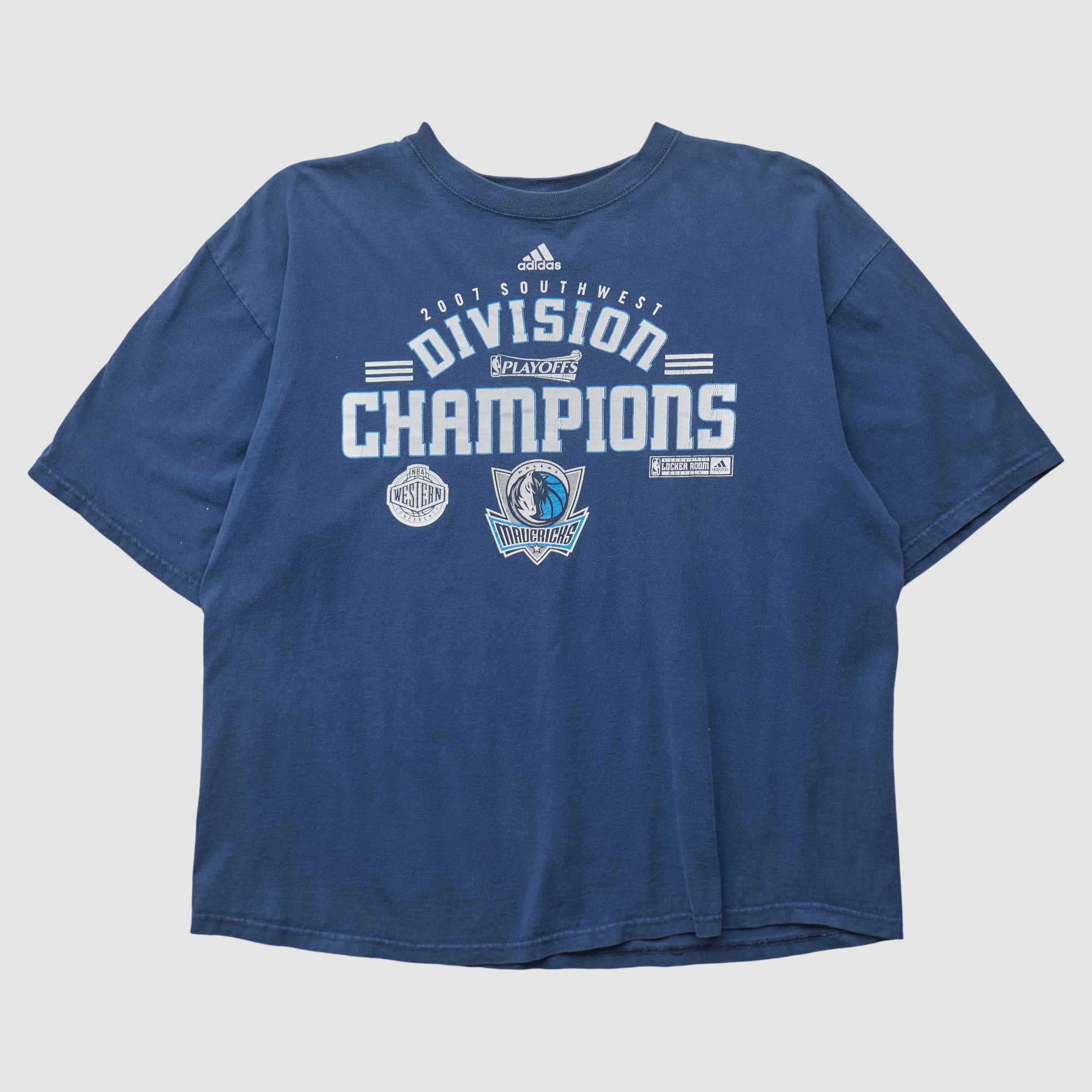 Dallas Mavericks Adidas 2007 T-shirt - Navy - 2XL