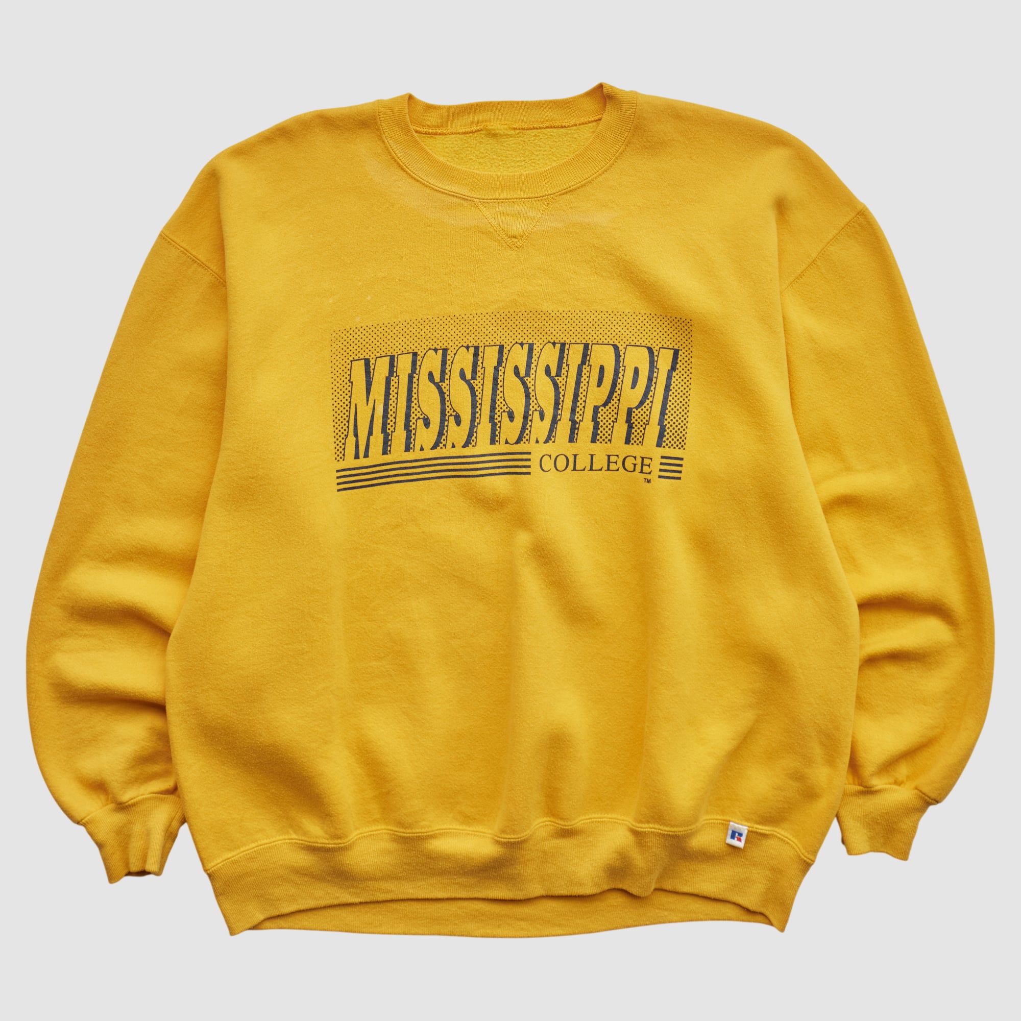 Mississippi College Choctaws Russell 90s Pullover Sweatshirt - Yellow - XL