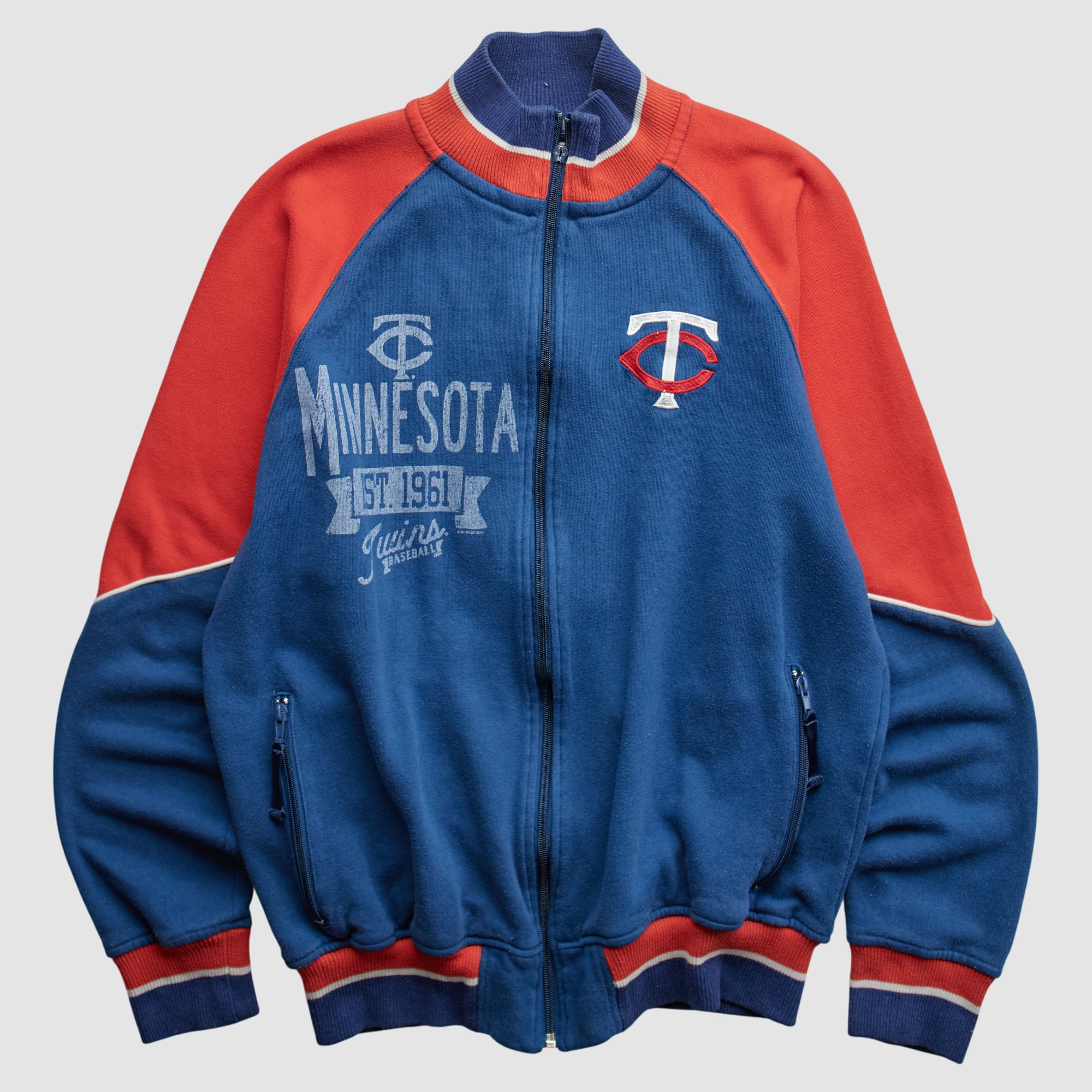 Minnesota Twins Genuine Merchandise 2000s Full Zip Sweatshirt - Navy - M
