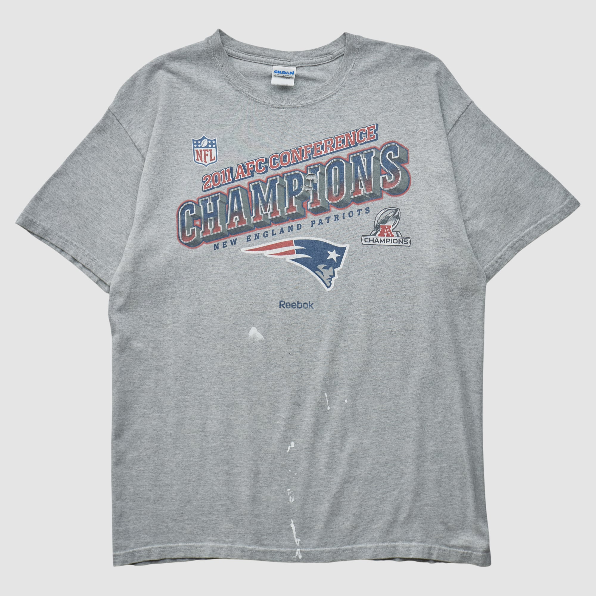 New England Patriots Gildan 2011 T-shirt - Heather Gray - M