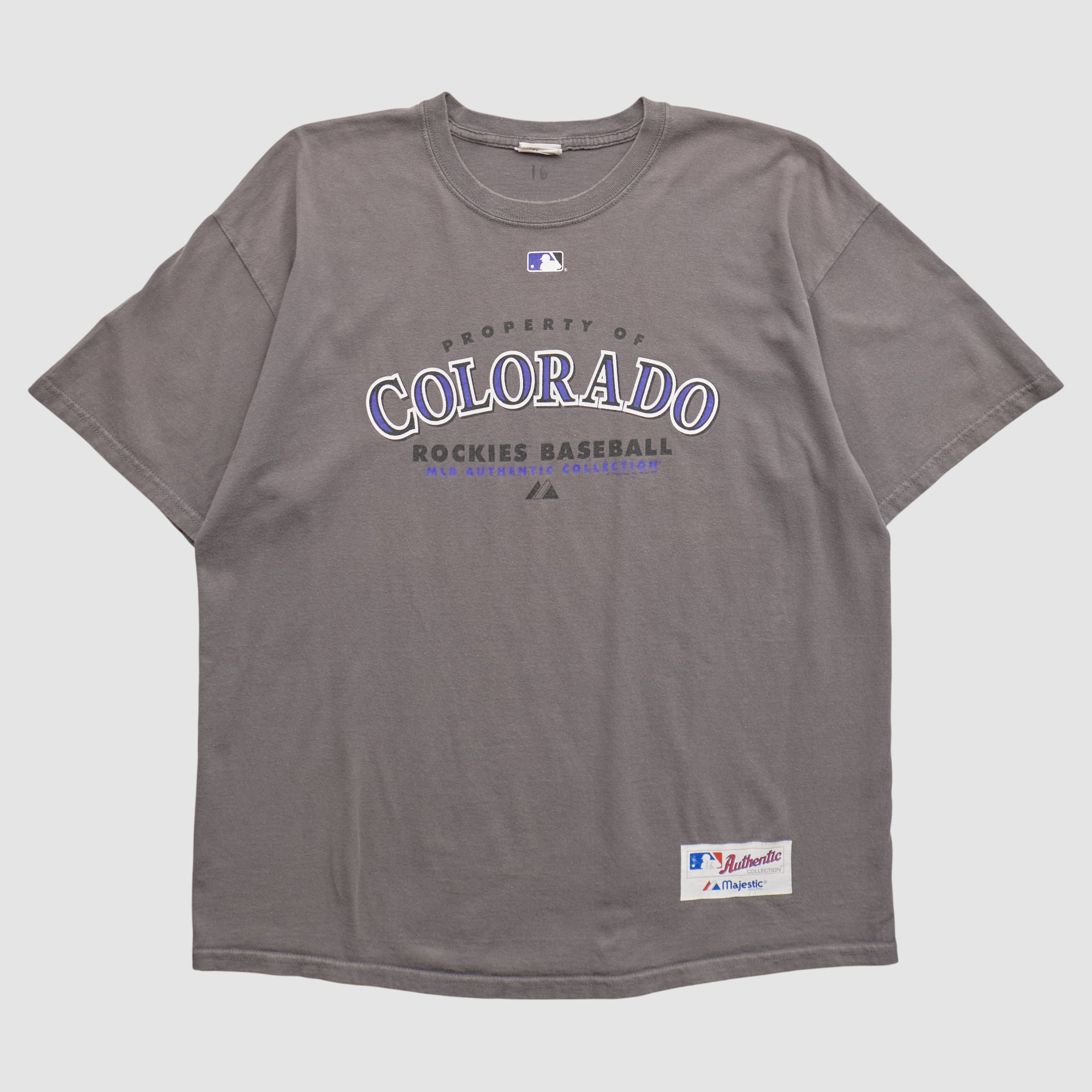 Colorado Rockies Majestic 2000s T-shirt - Charcoal - XL