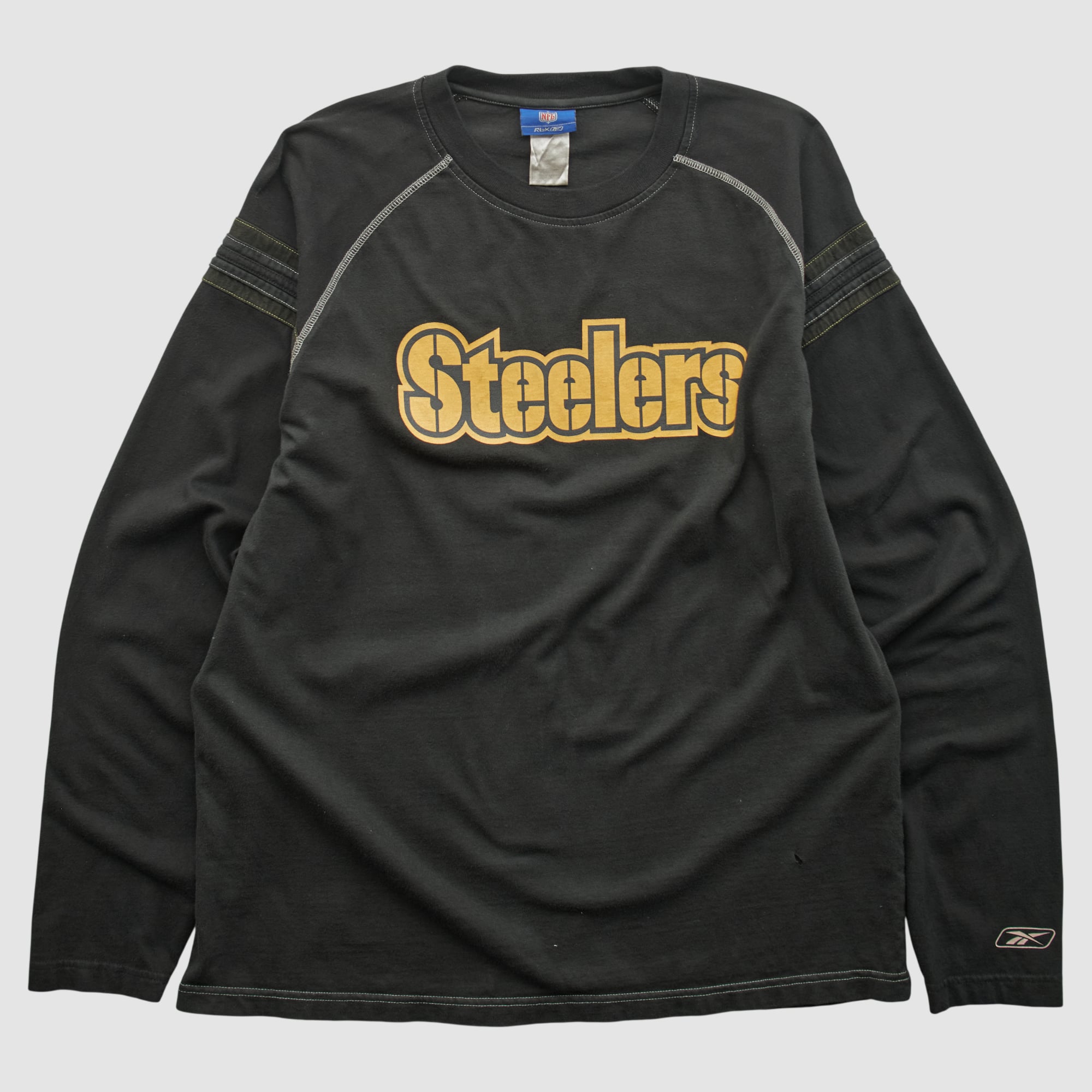 Pittsburgh Steelers Reebok 2000s Long Sleeve T-shirt - Black - L