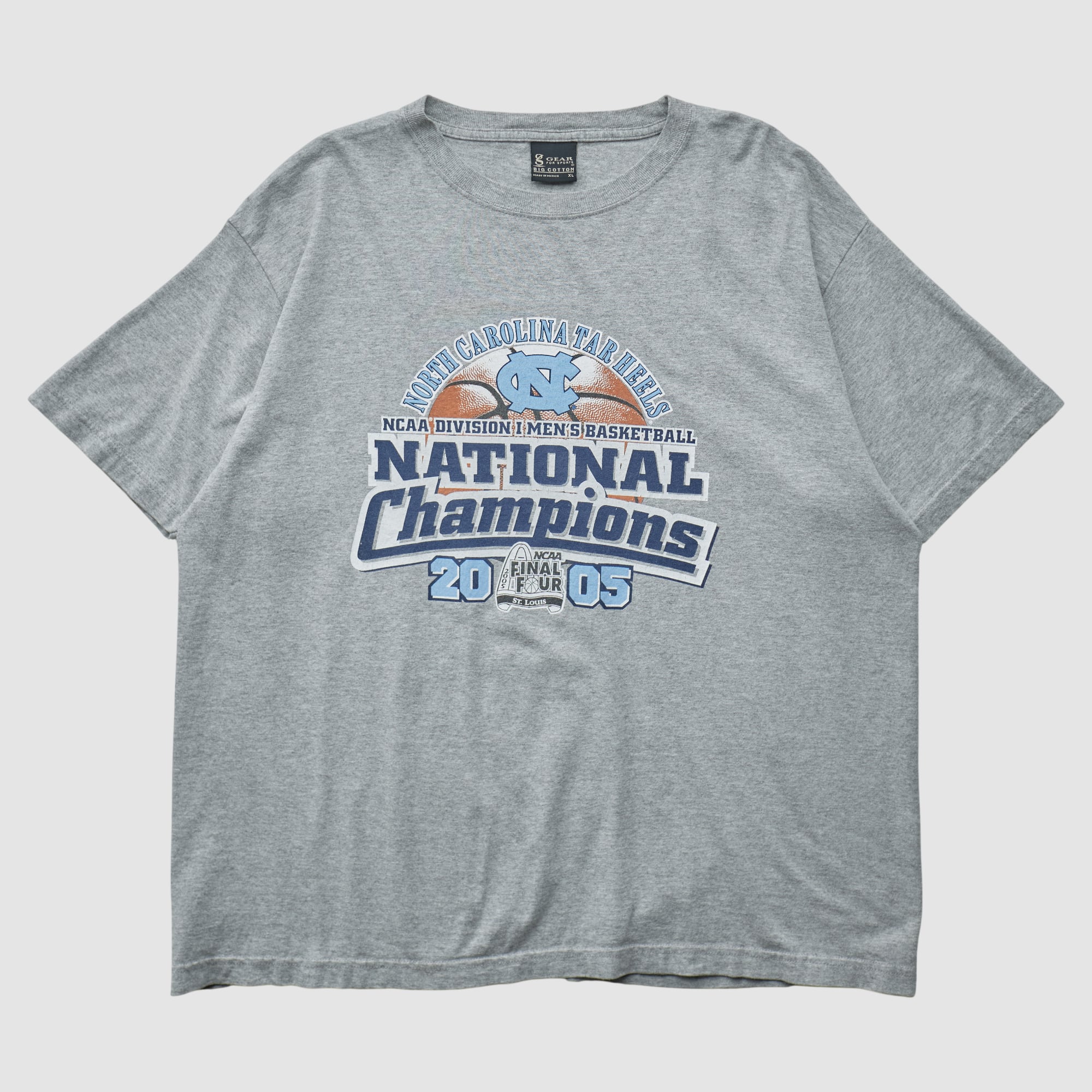 North Carolina Tar Heels Gear For Sports 2005 T-shirt - Heather Gray - 2XL
