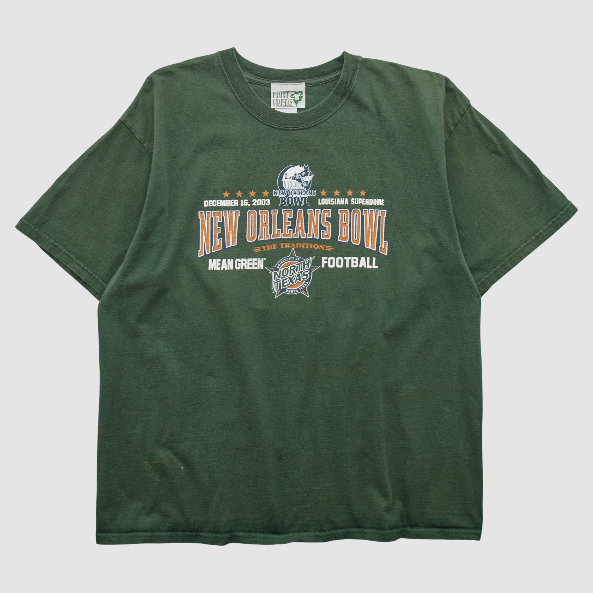 New Orleans Bowl Prairie Graphics 2003 T-shirt - Green - L