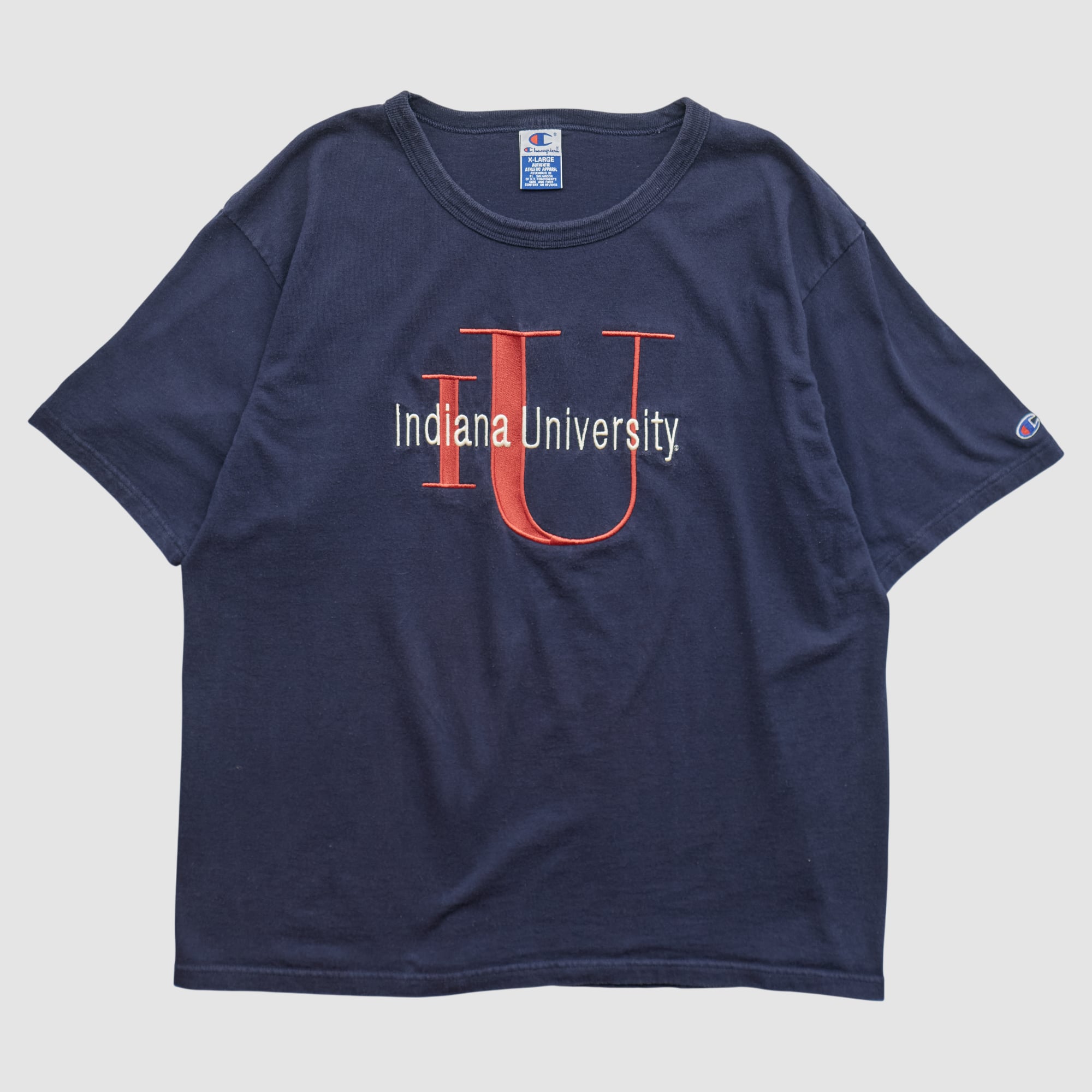 Indiana University of Pennsylvania Crimson Hawks Champion 90s T-shirt - Navy - 2XL