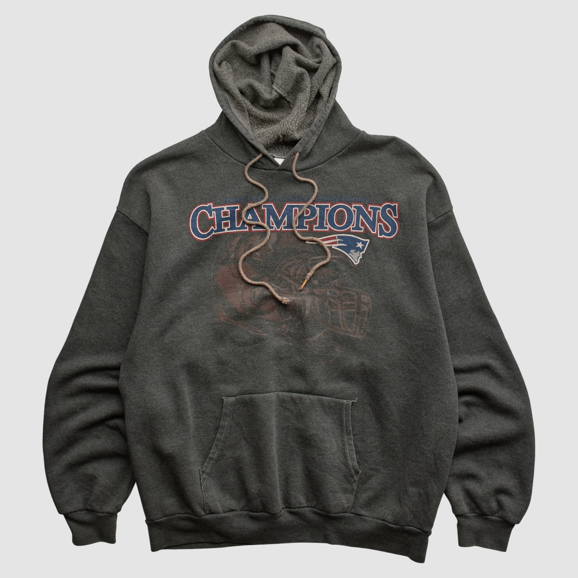 New England Patriots NFL 2000s Hooded Pullover Sweatshirt - Charcoal - M