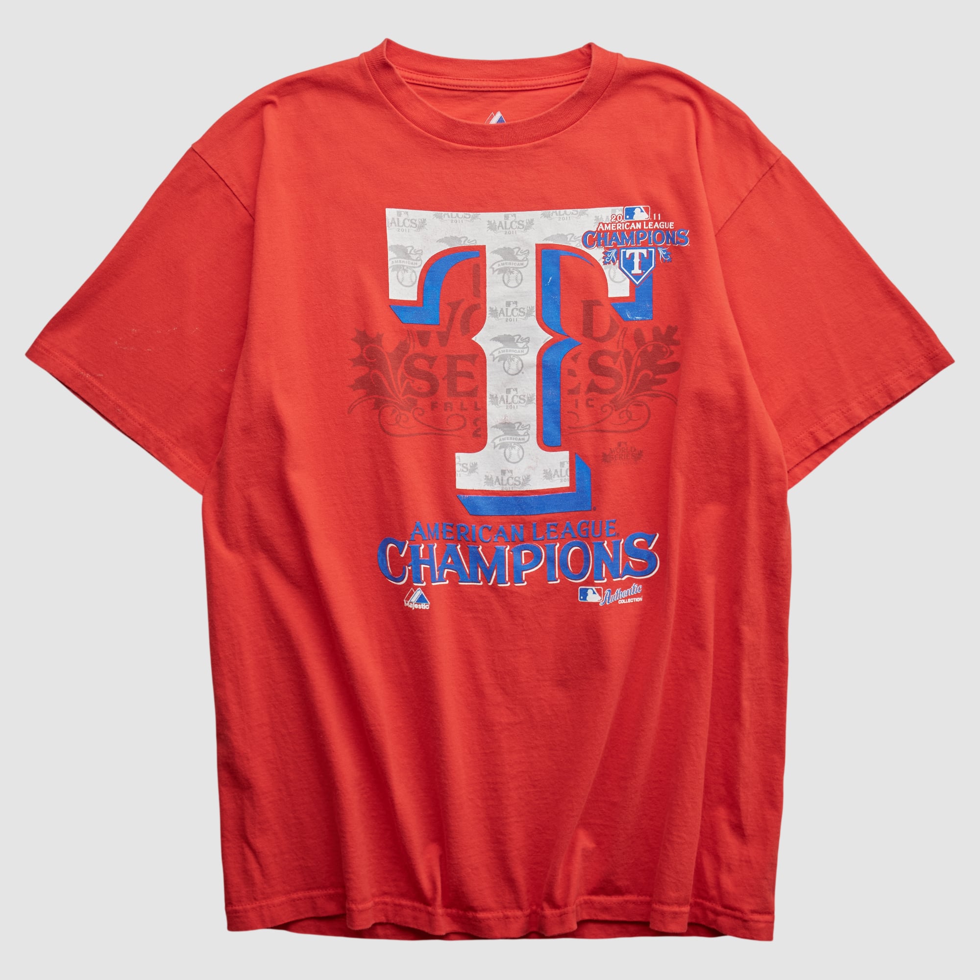 Texas Rangers Majestic 2011 T-shirt - Red - S
