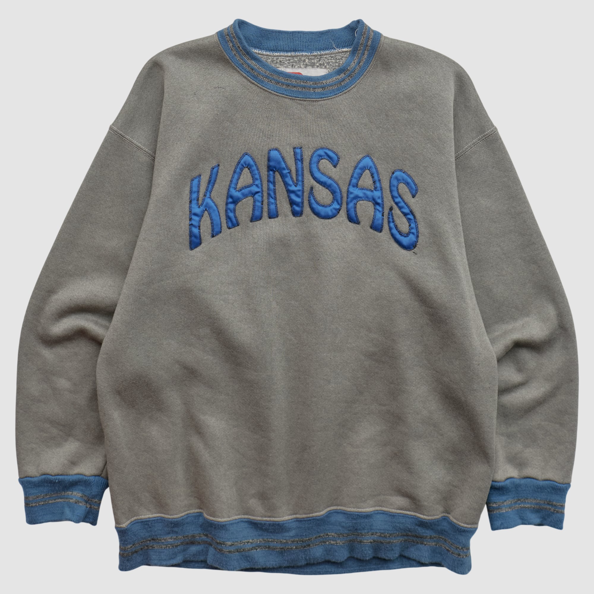 Kansas Jayhawks Dodger 90s Sweatshirt - Gray - M