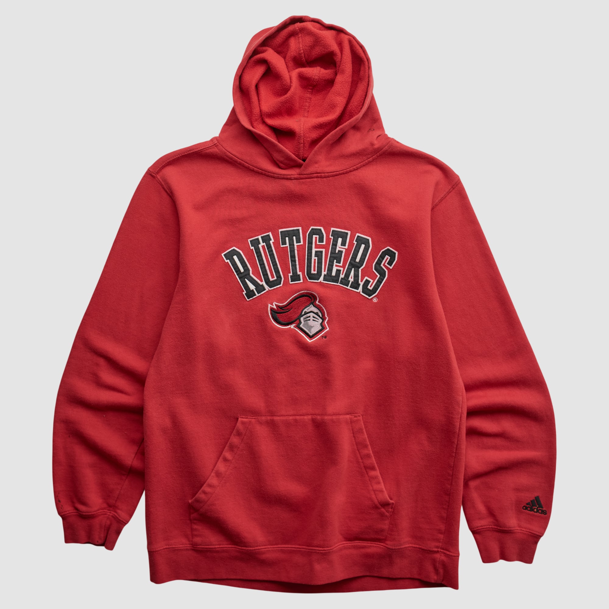 Rutgers Scarlet Knights Adidas 2010s Hooded Pullover Sweatshirt - Red - XS