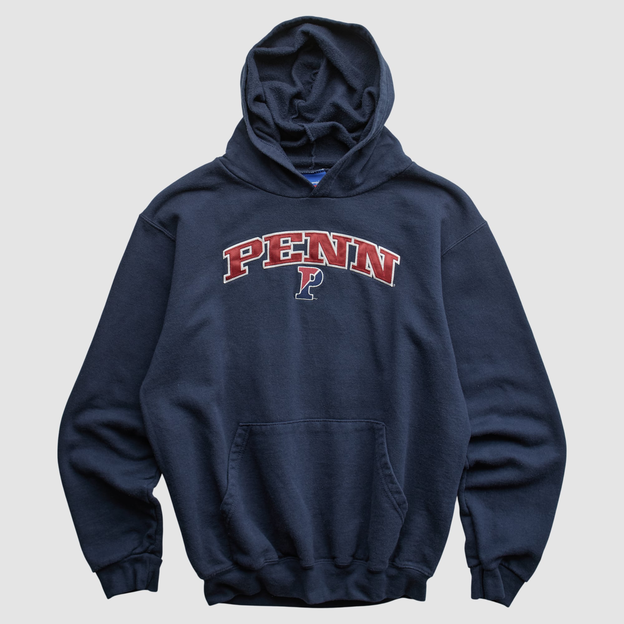 Pennsylvania Quakers Champion 2000s Hooded Pullover Sweatshirt - Navy - XXS