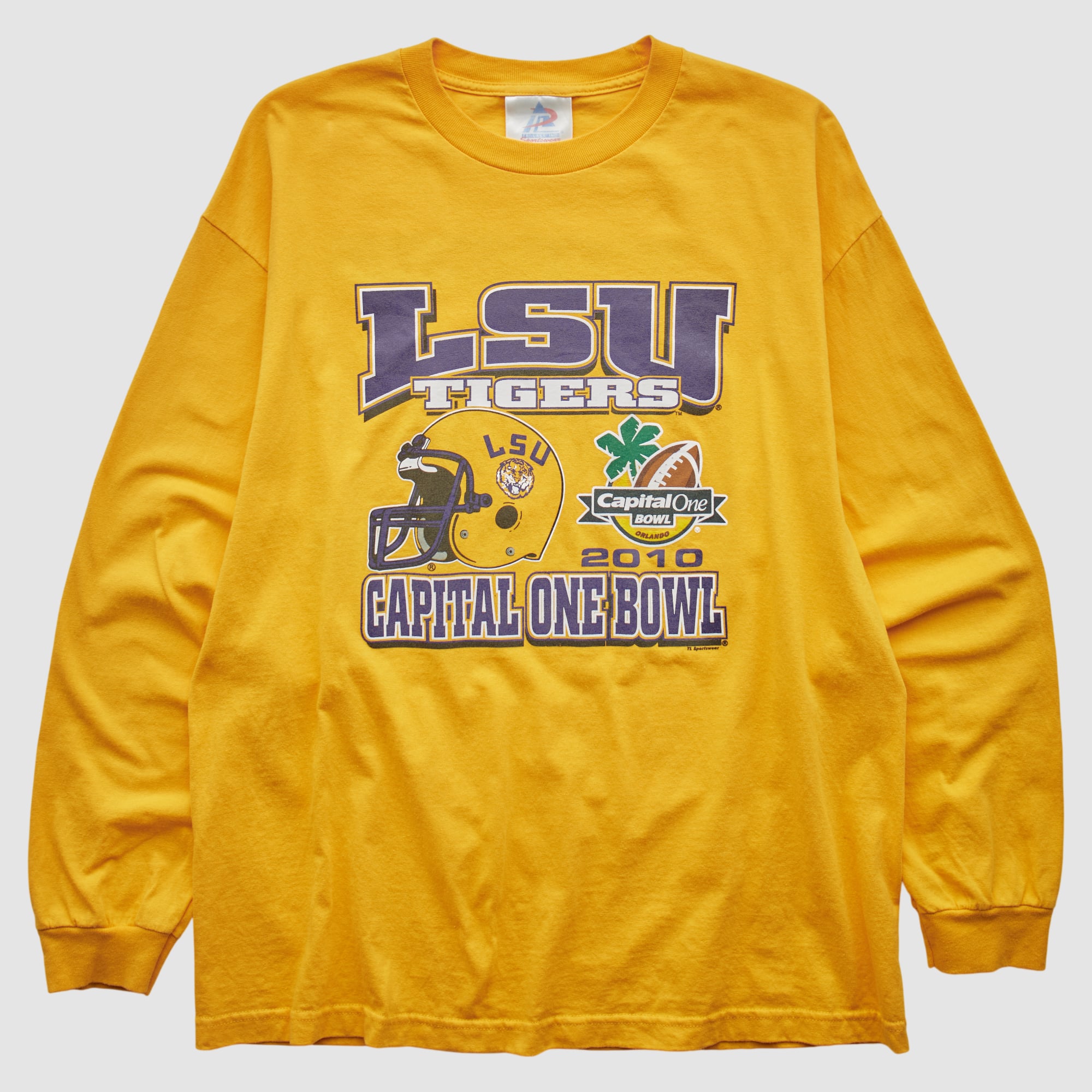 LSU Tigers Tri-Lake 2010 Long Sleeve T-shirt - Yellow - L