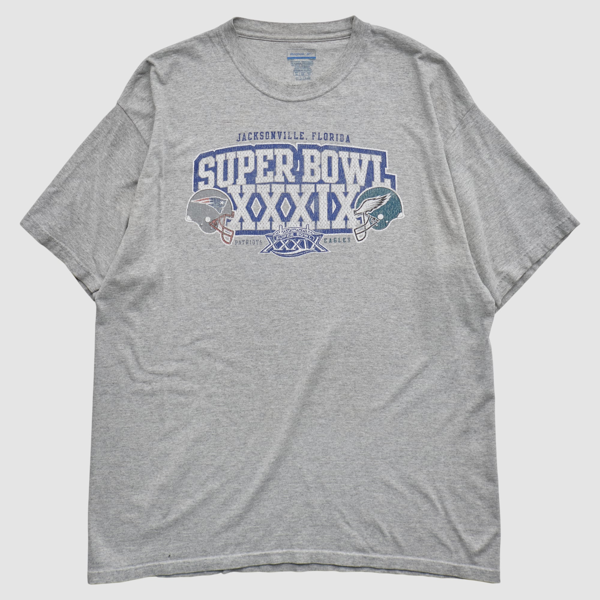 Super Bowl XXXIX Reebok 2005 T-shirt - Heather Gray - XL
