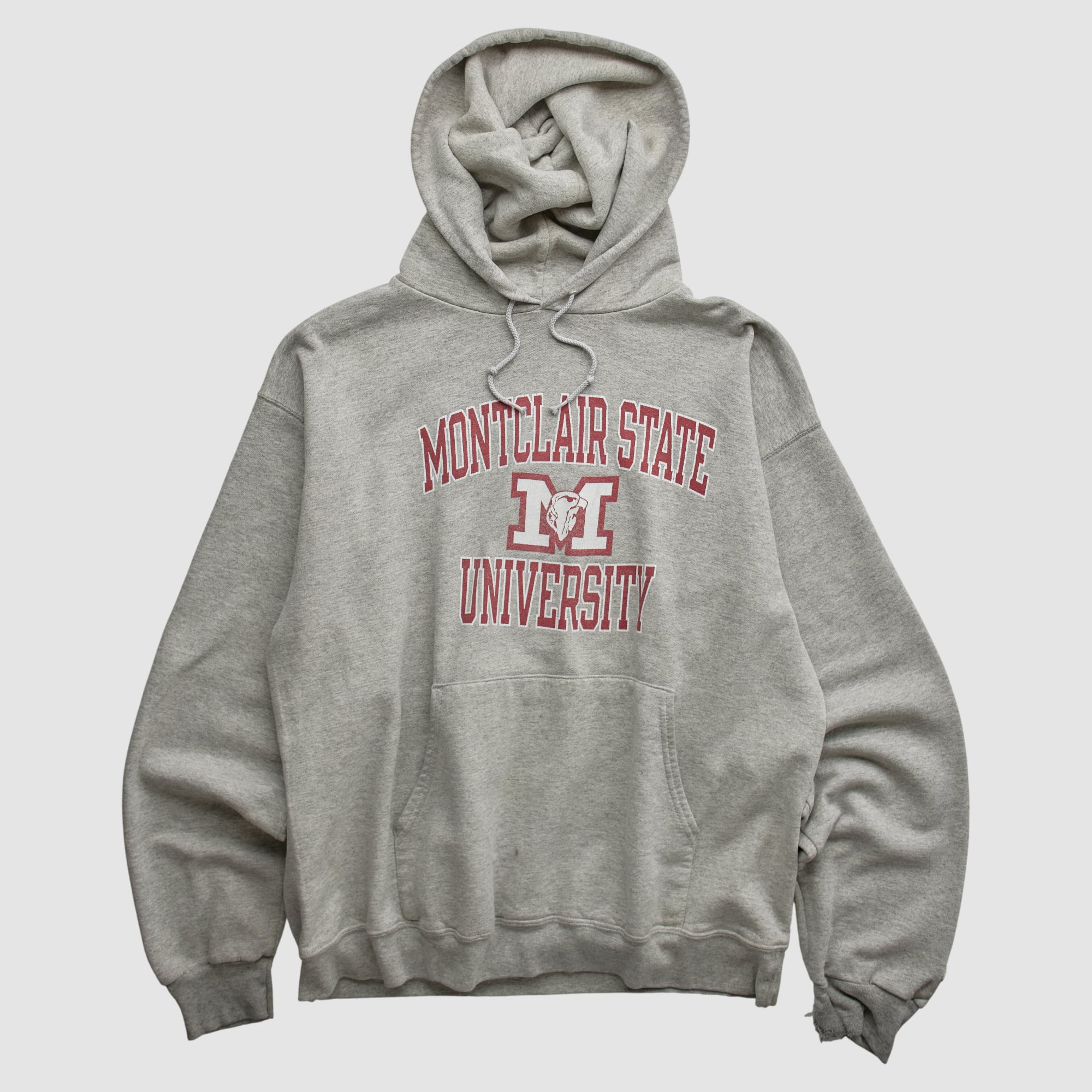 Montclair State Red Hawks 2000s Hooded Pullover Sweatshirt - Heather Gray - L