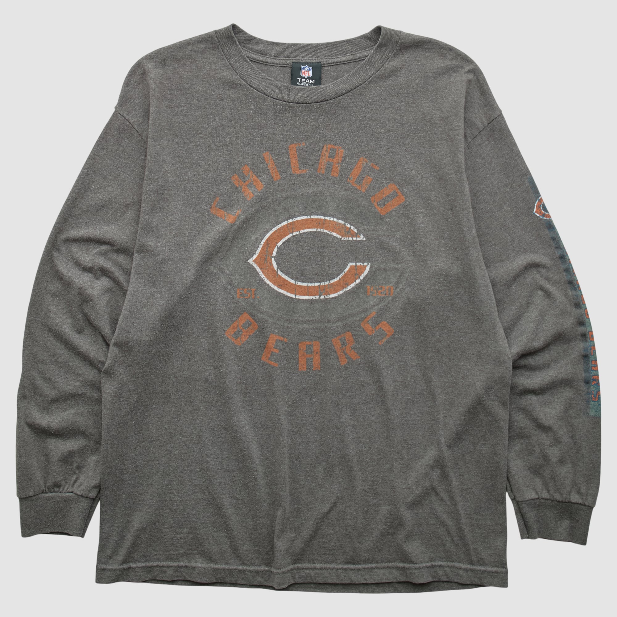 Chicago Bears NFL 2010s Long Sleeve T-shirt - Dark Heather Gray - M