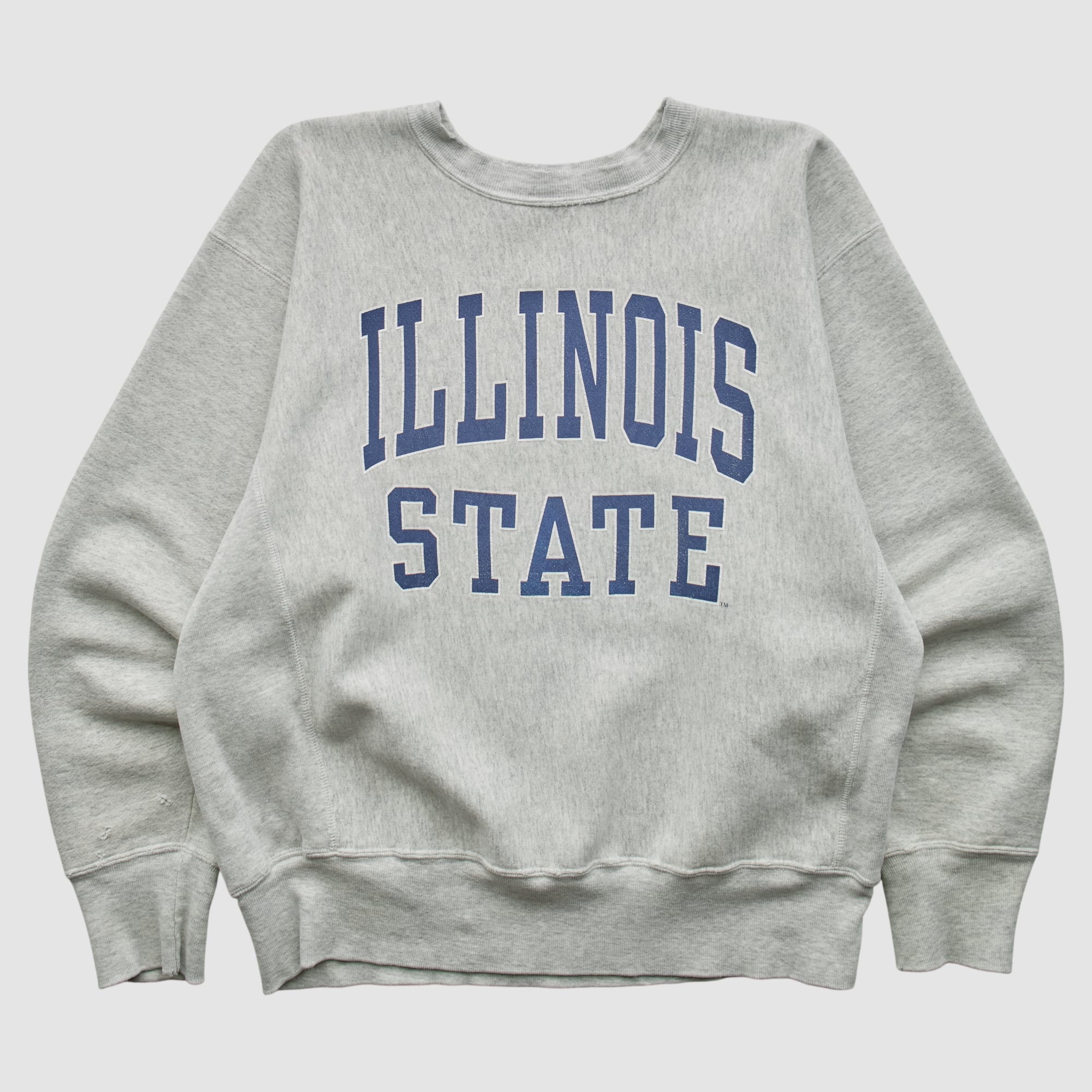 Illinois State Redbirds 90s Pullover Sweatshirt - Heather Gray - XL