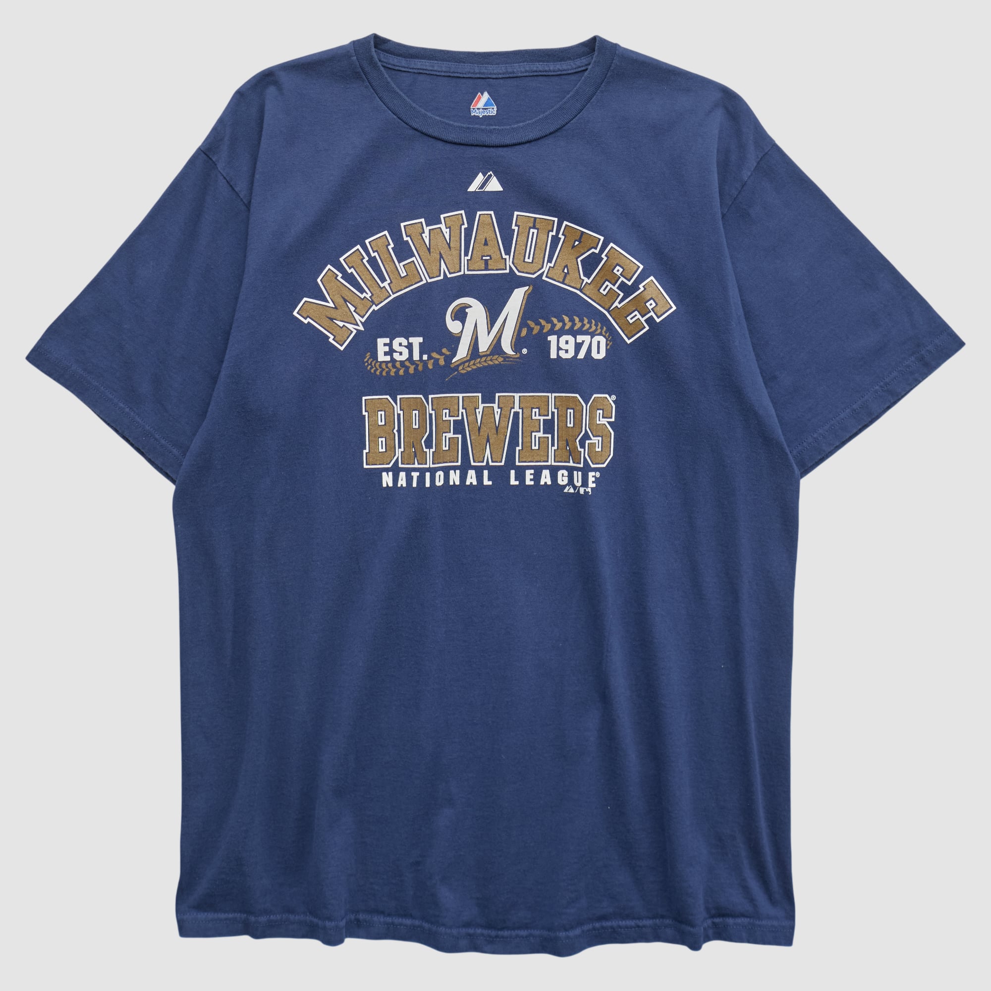 Milwaukee Brewers Majestic 2010s T-shirt - Navy - L