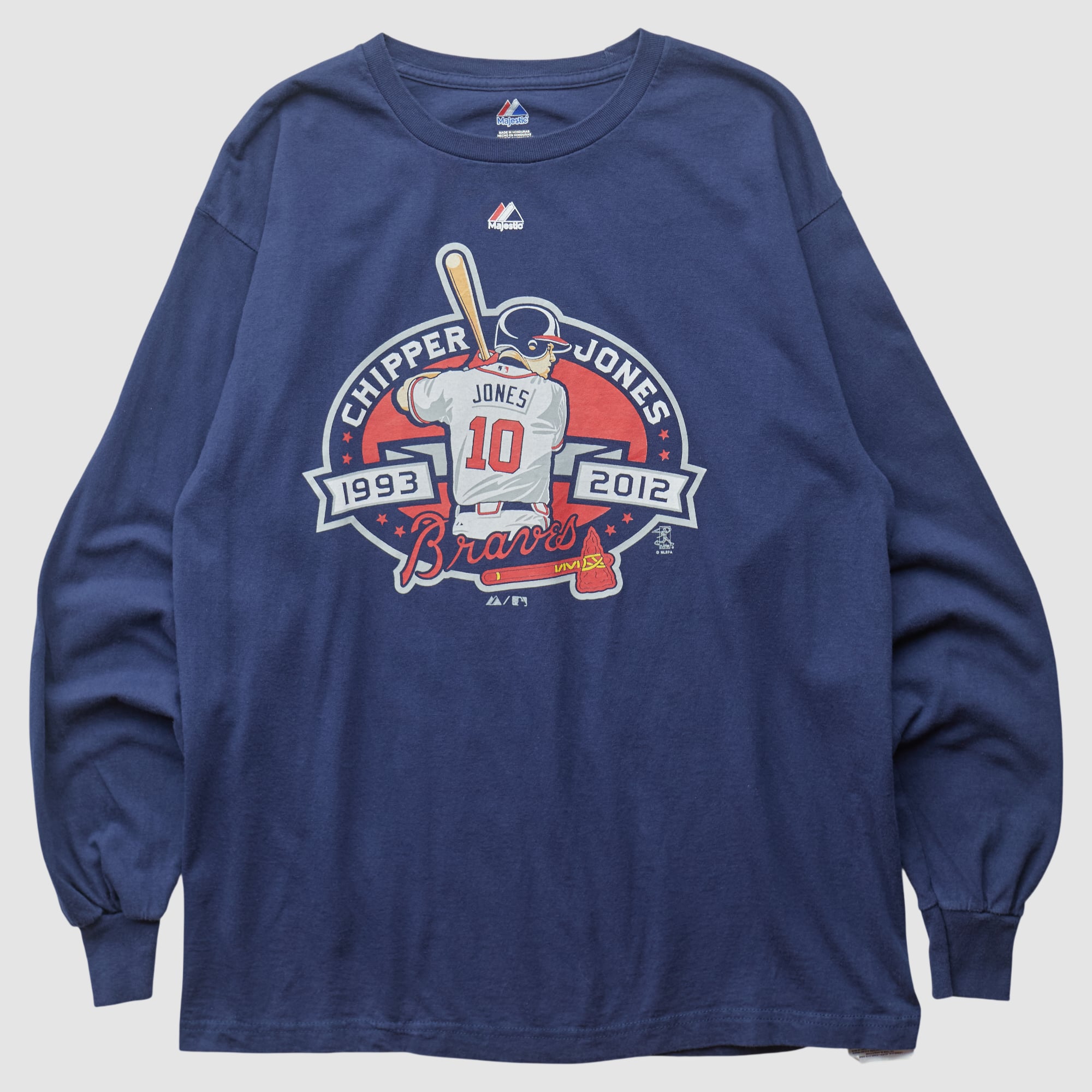 Atlanta Braves Majestic 2012 Long Sleeve T-shirt - Navy - S