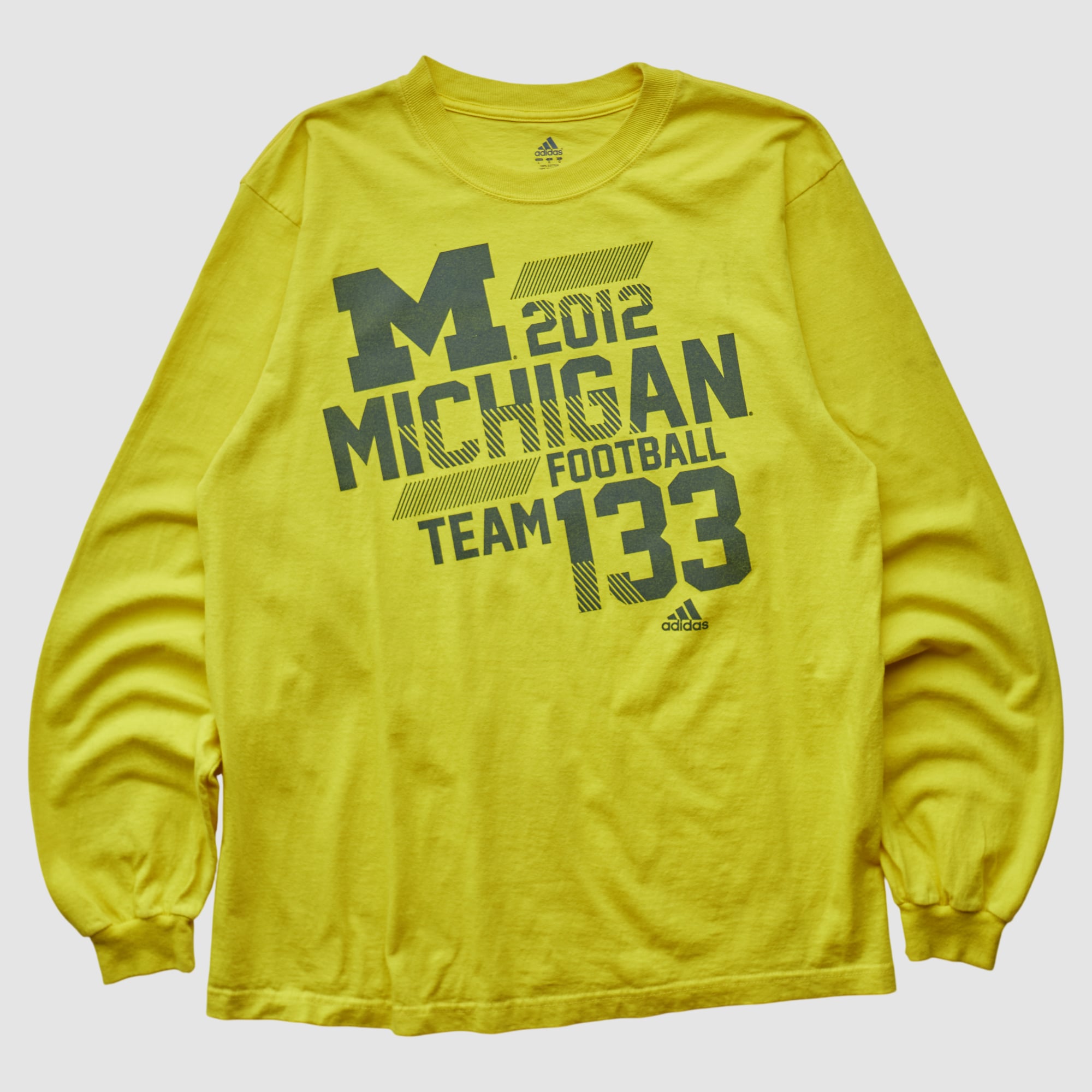 Michigan Wolverines Adidas 2012 Long Sleeve T-shirt - Yellow - M