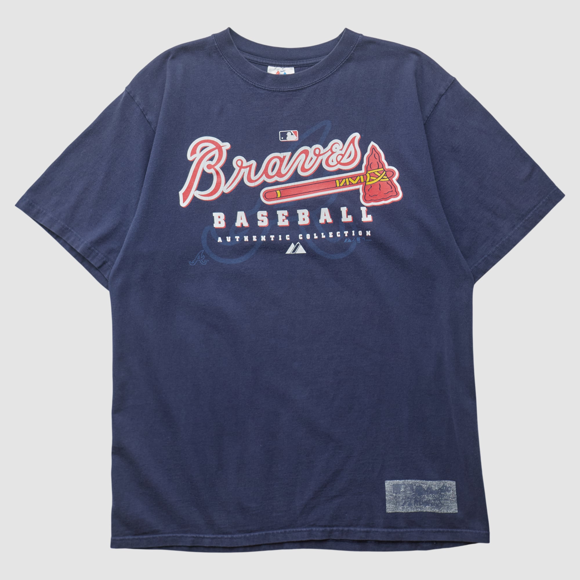 Atlanta Braves Majestic 2000s T-shirt - Navy - M