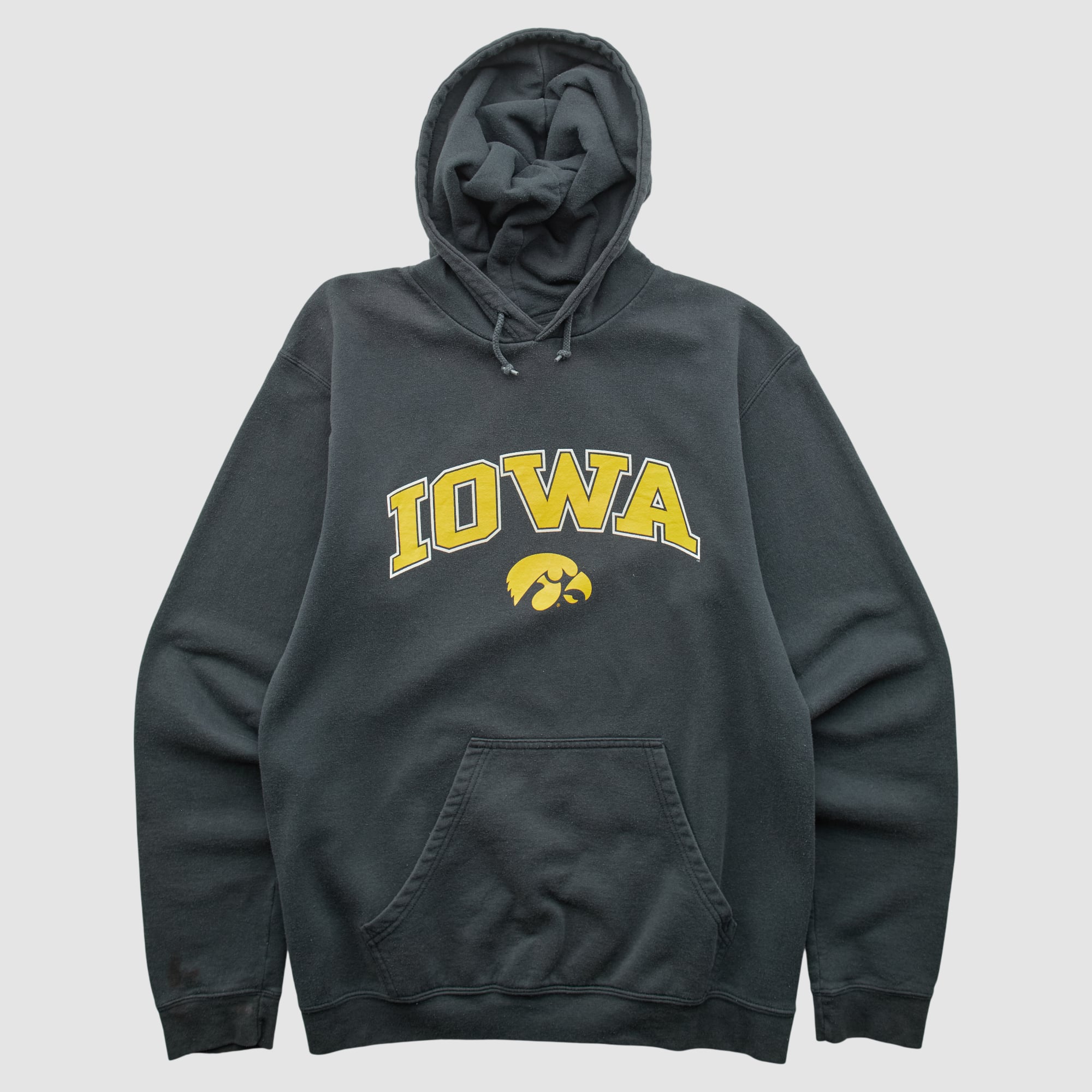 Iowa Hawkeyes NCAA 2000s Hooded Pullover Sweatshirt - Black - XS
