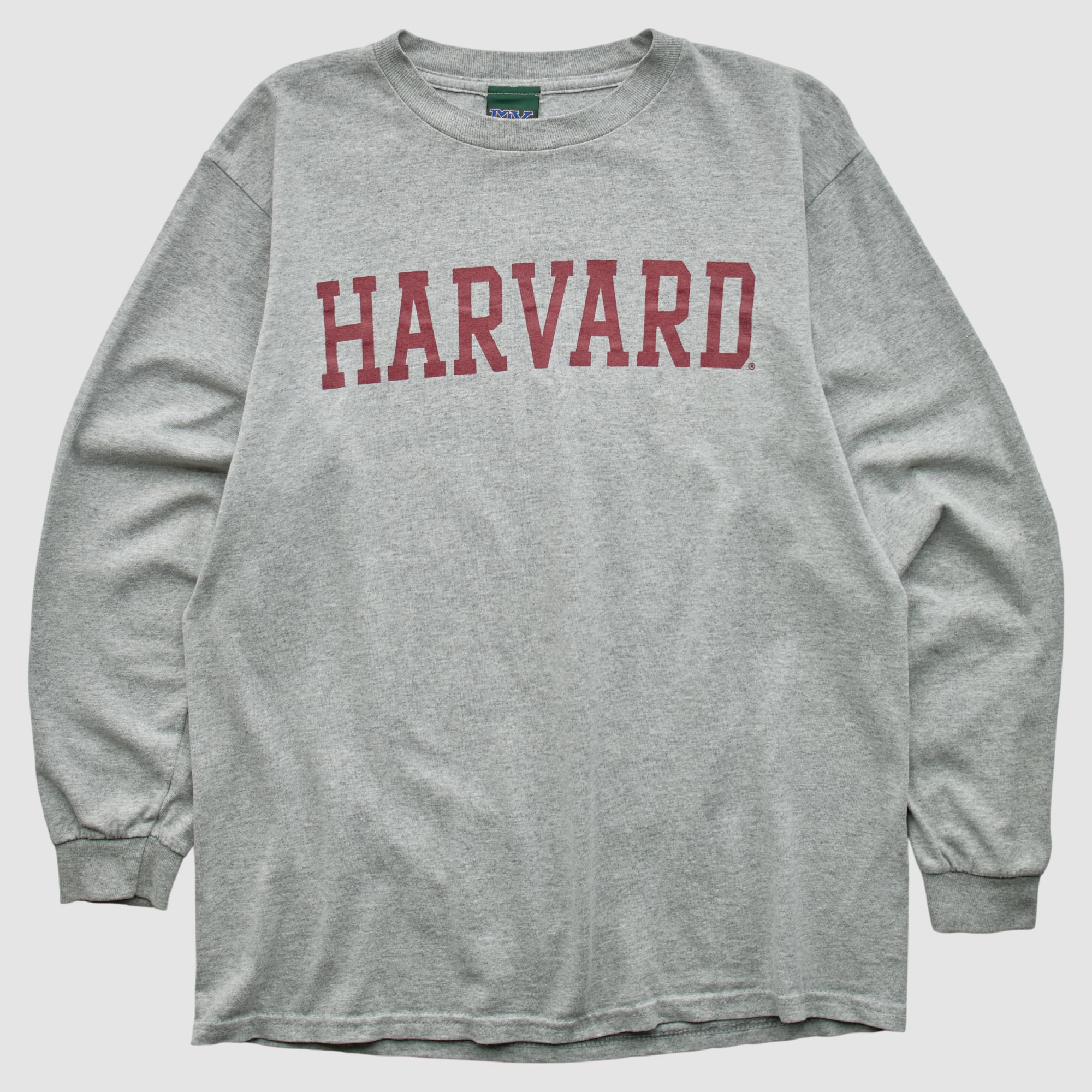 Harvard Crimson MV Sport 2000s Long Sleeve T-shirt - Heather Gray - S