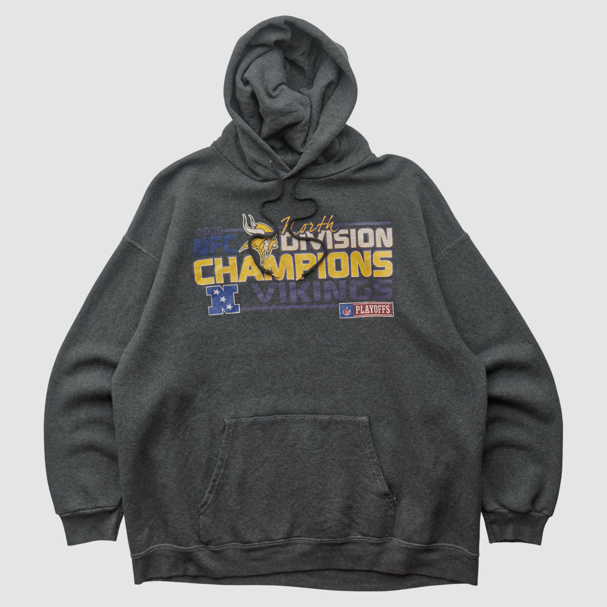 Minnesota Vikings NFL 2009 Hooded Pullover Sweatshirt - Charcoal - L