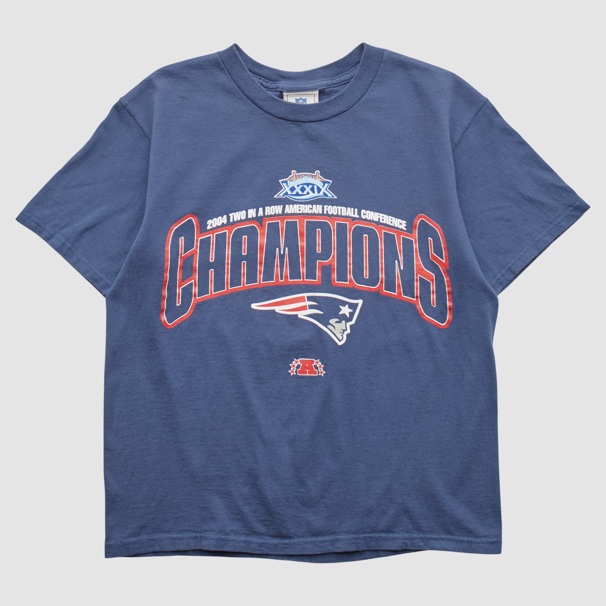 New England Patriots NFL 2004 T-shirt - Navy - Yth XL