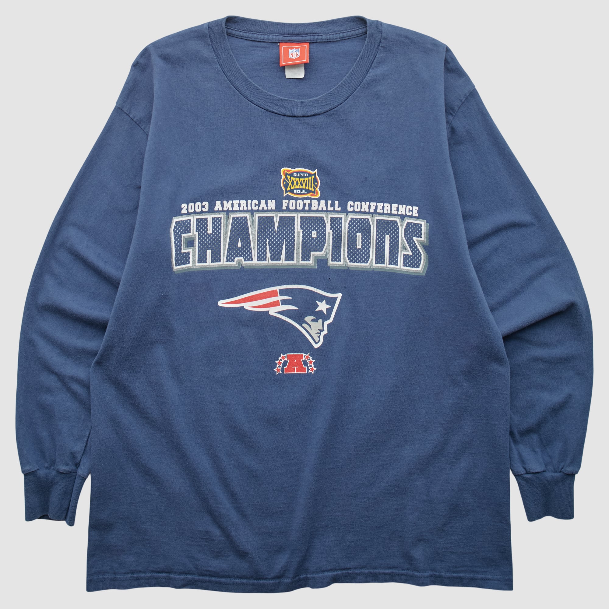 New England Patriots NFL 2003 Long Sleeve T-shirt - Navy - L