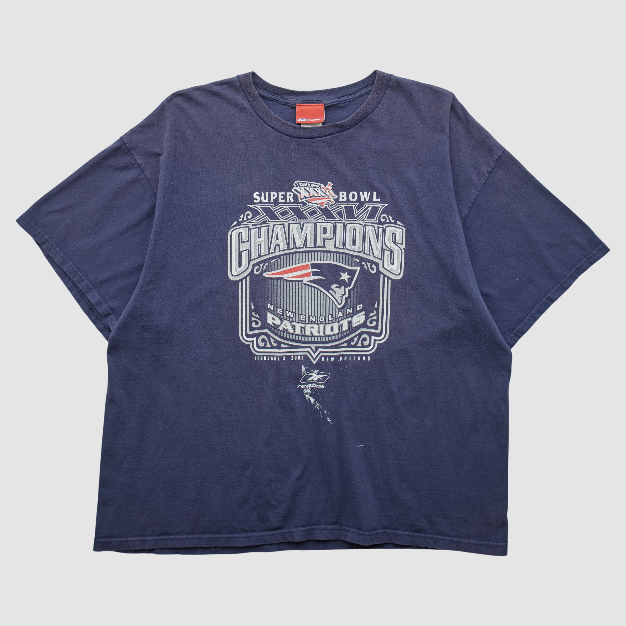 New England Patriots Reebok 2002 T-shirt - Navy - 2XL