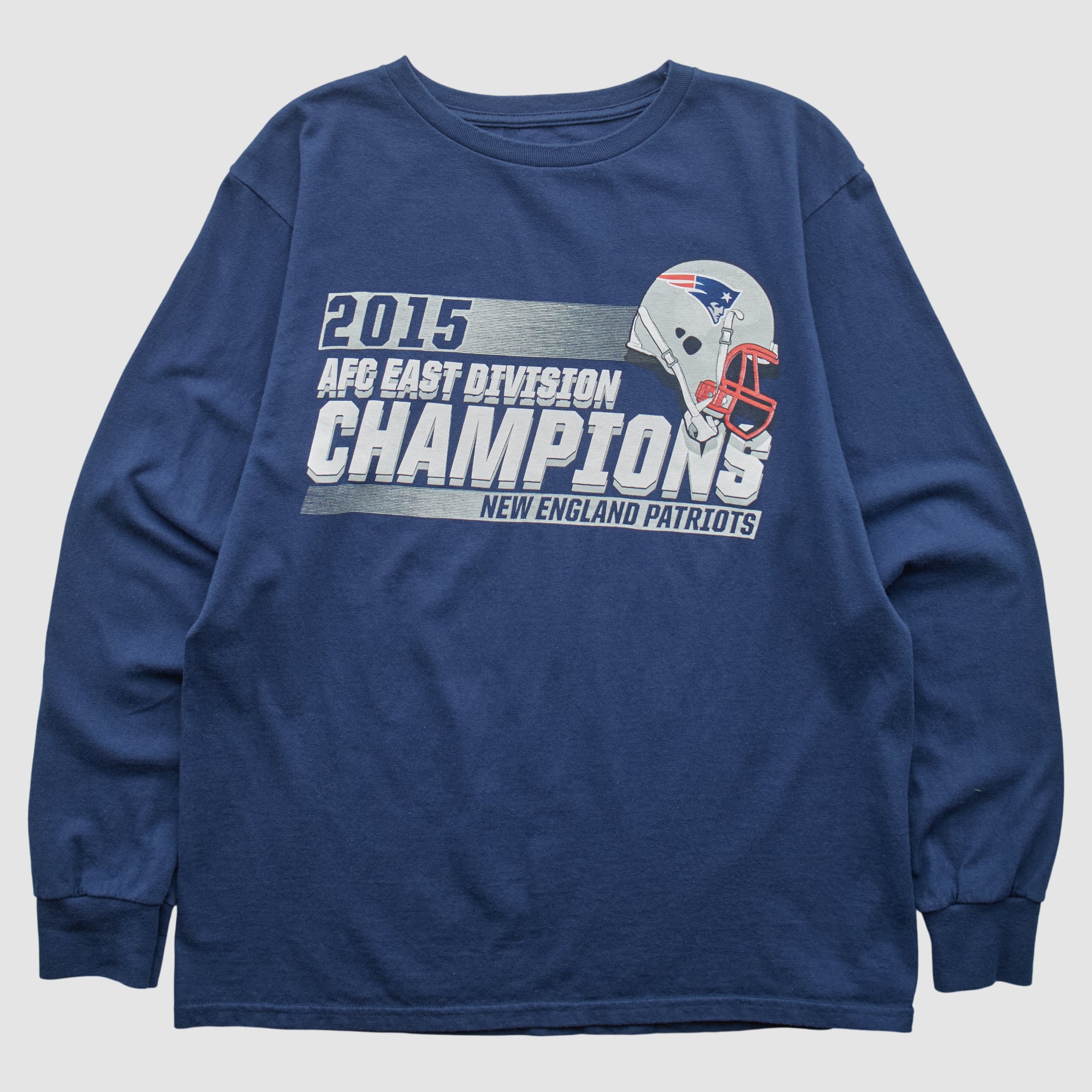 New England Patriots NFL 2015 Long Sleeve T-shirt - Navy - M