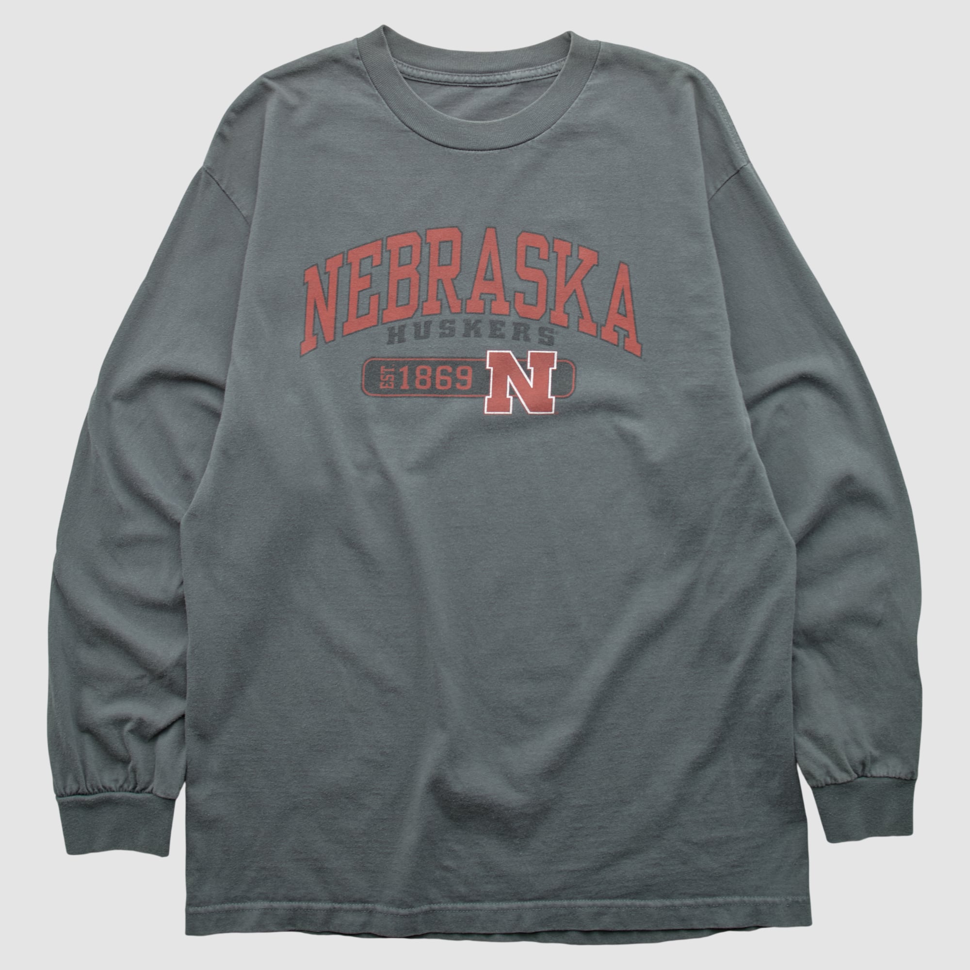 Nebraska Huskers 2000s Long Sleeve T-shirt - Charcoal - M