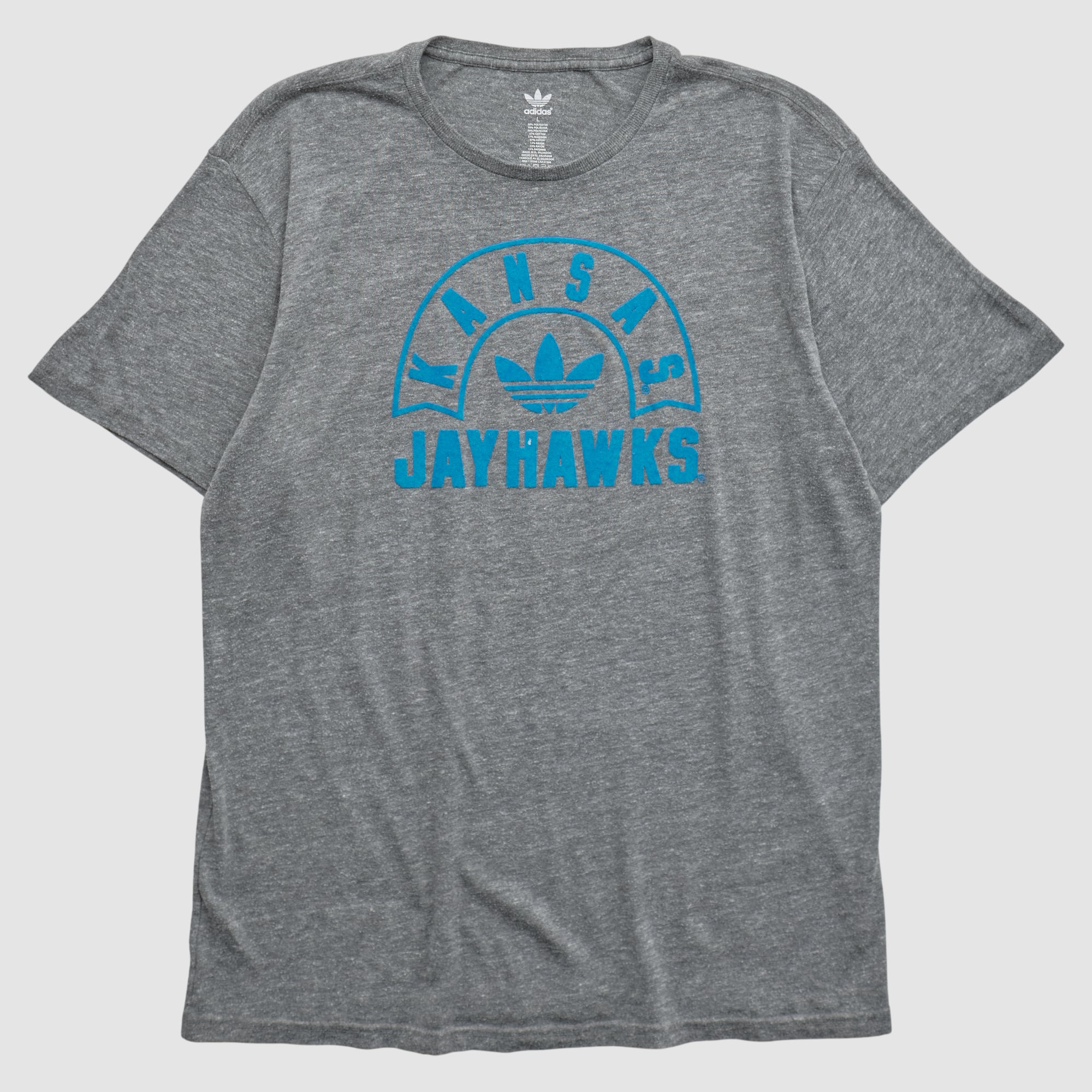 Kansas Jayhawks Adidas 2010s T-shirt - Dark Heather Gray - S
