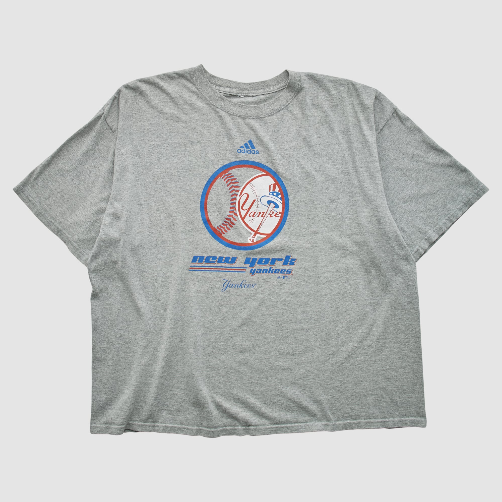 New York Yankees Adidas 2010s T-shirt - Heather Gray - 3XL