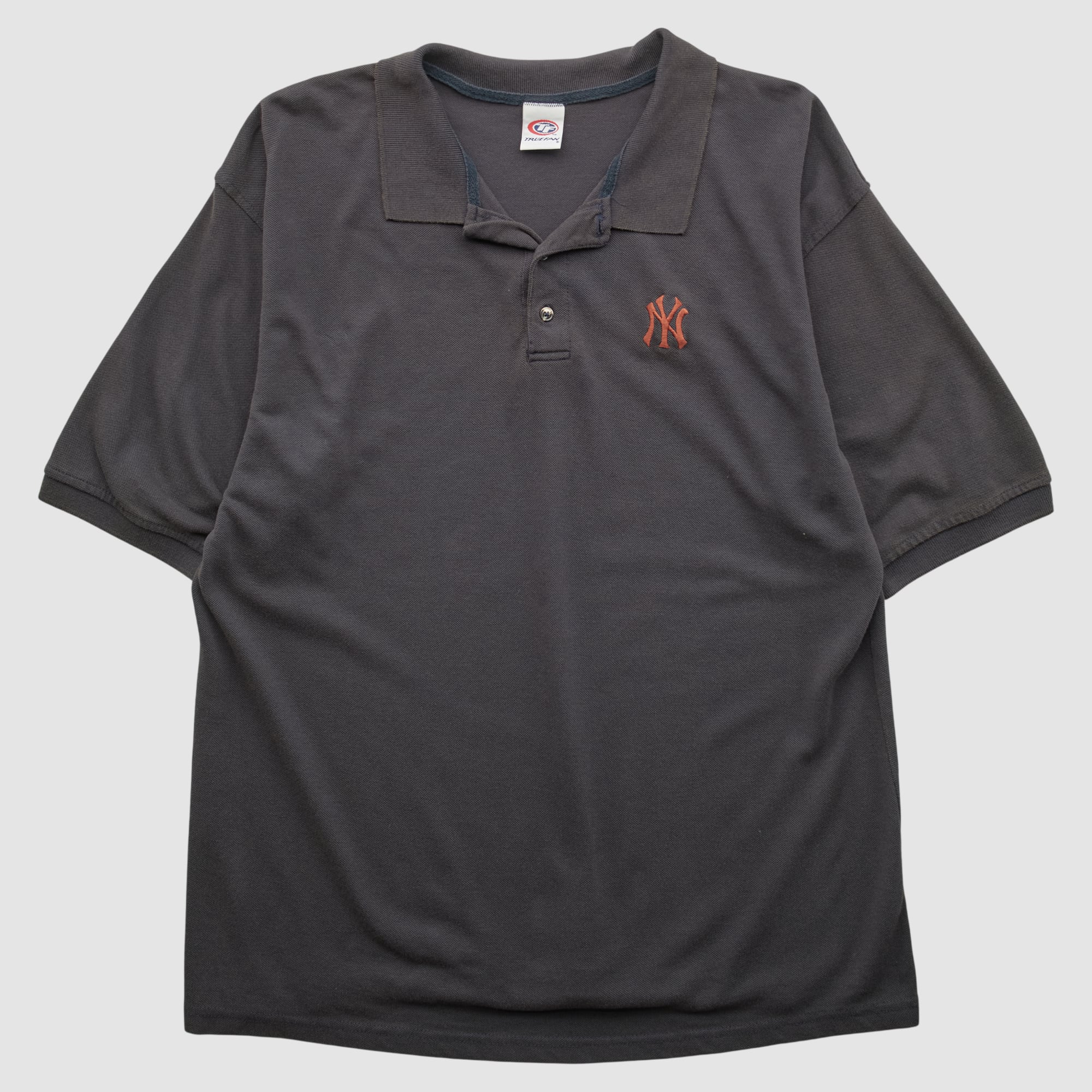 New York Yankees True Fan 90s Polo - Black - 2XL