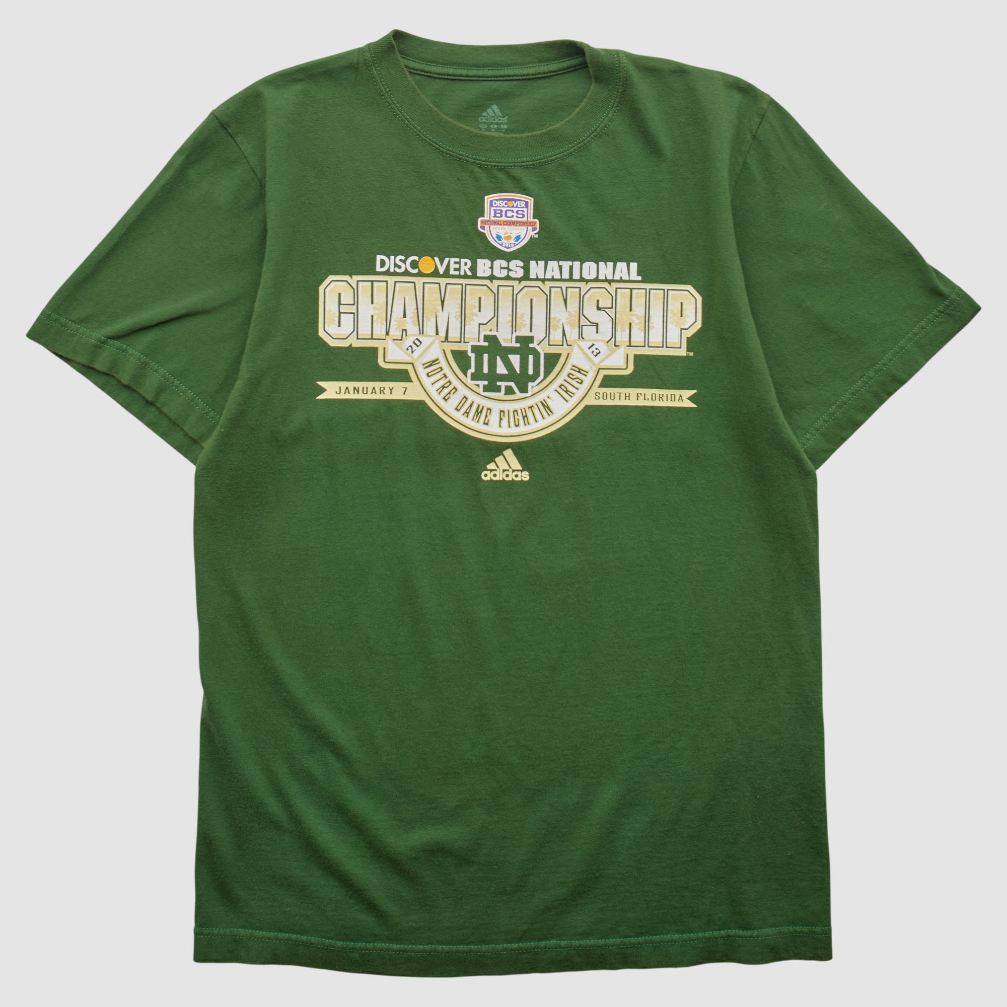Notre Dame Fighting Irish Adidas 2013 T-shirt - Green - S