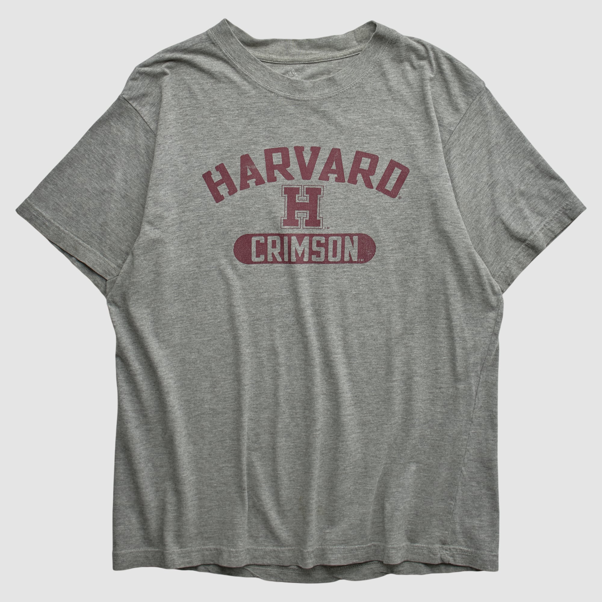 Harvard Crimson Adidas 2000s T-shirt - Dark Heather Gray - S