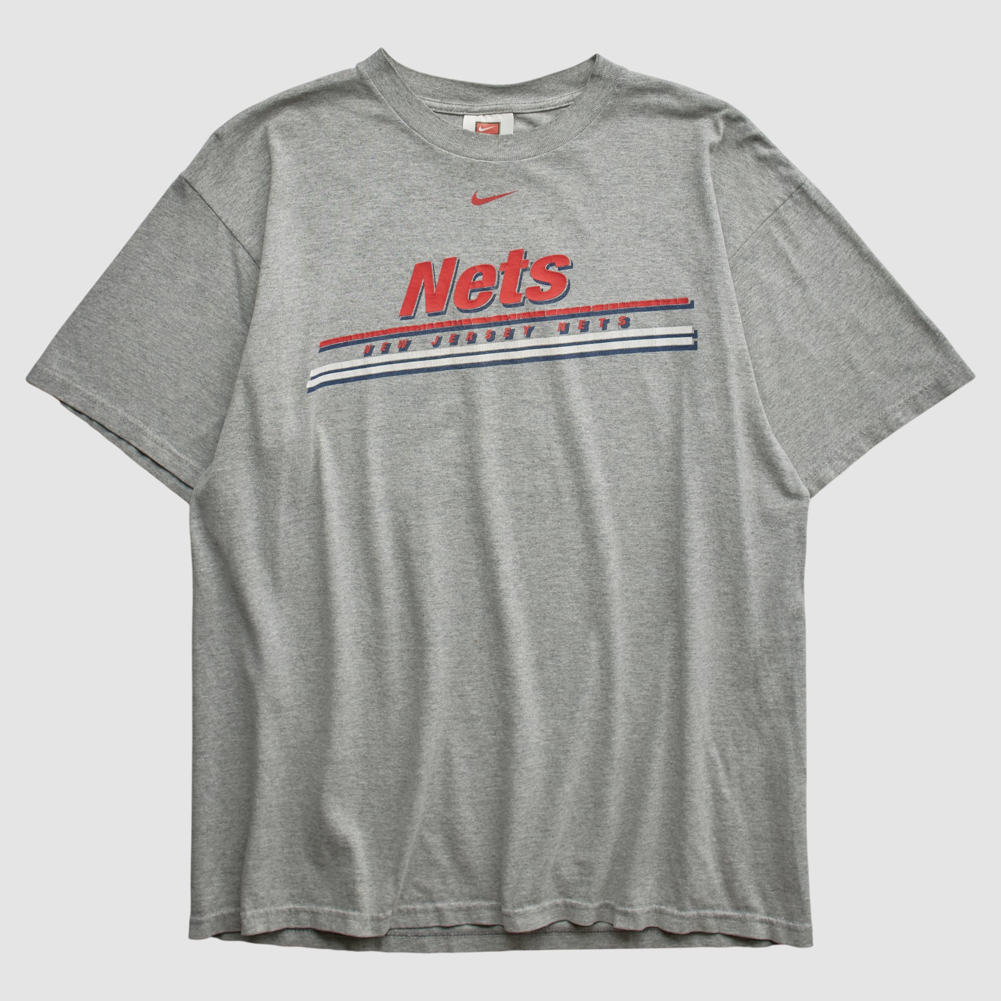 New Jersey Nets Nike 2000s T-shirt - Heather Gray - XS